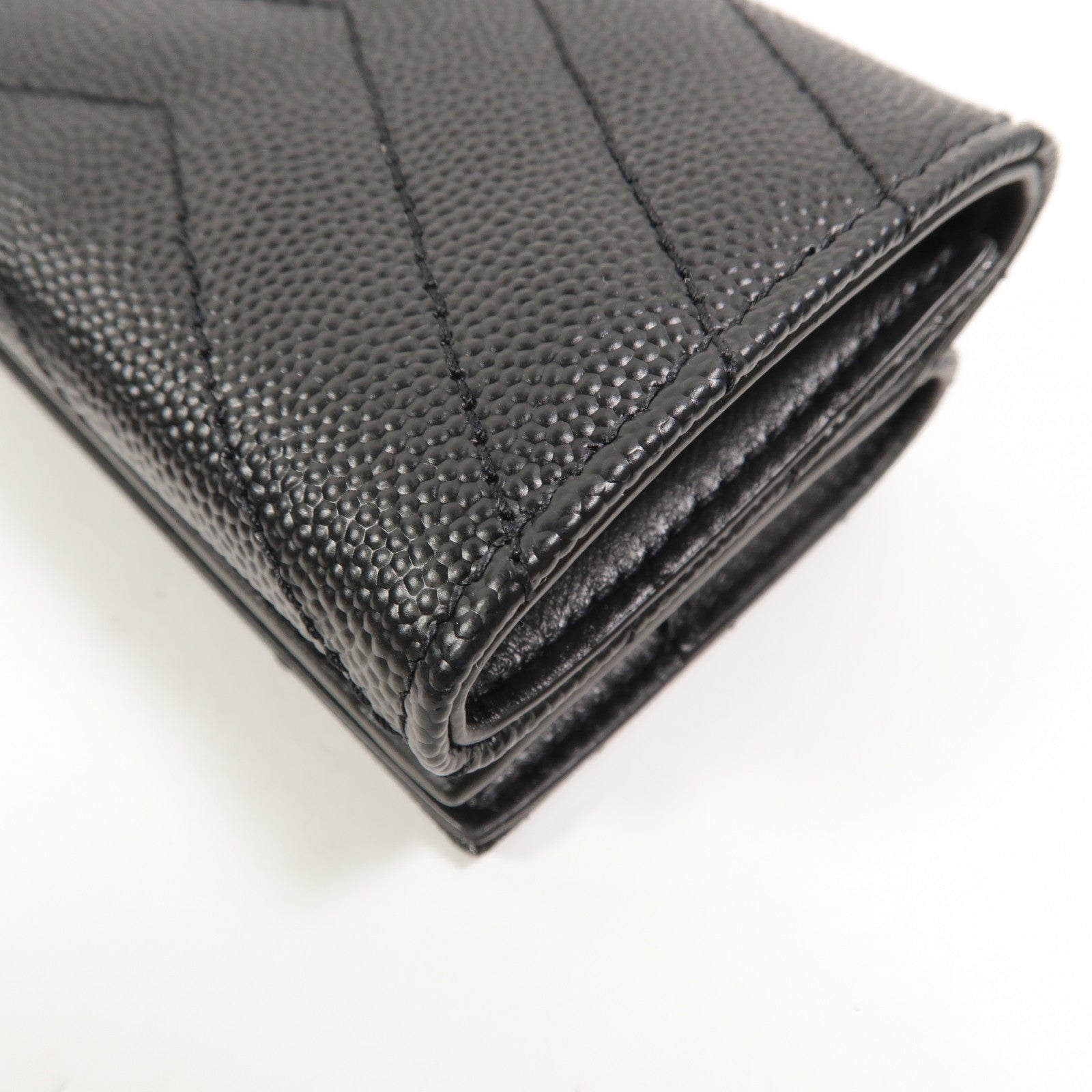 SAINT LAURENT 牛皮皮革Cassandre Matelasse Origami Tiny Wallet錢包
