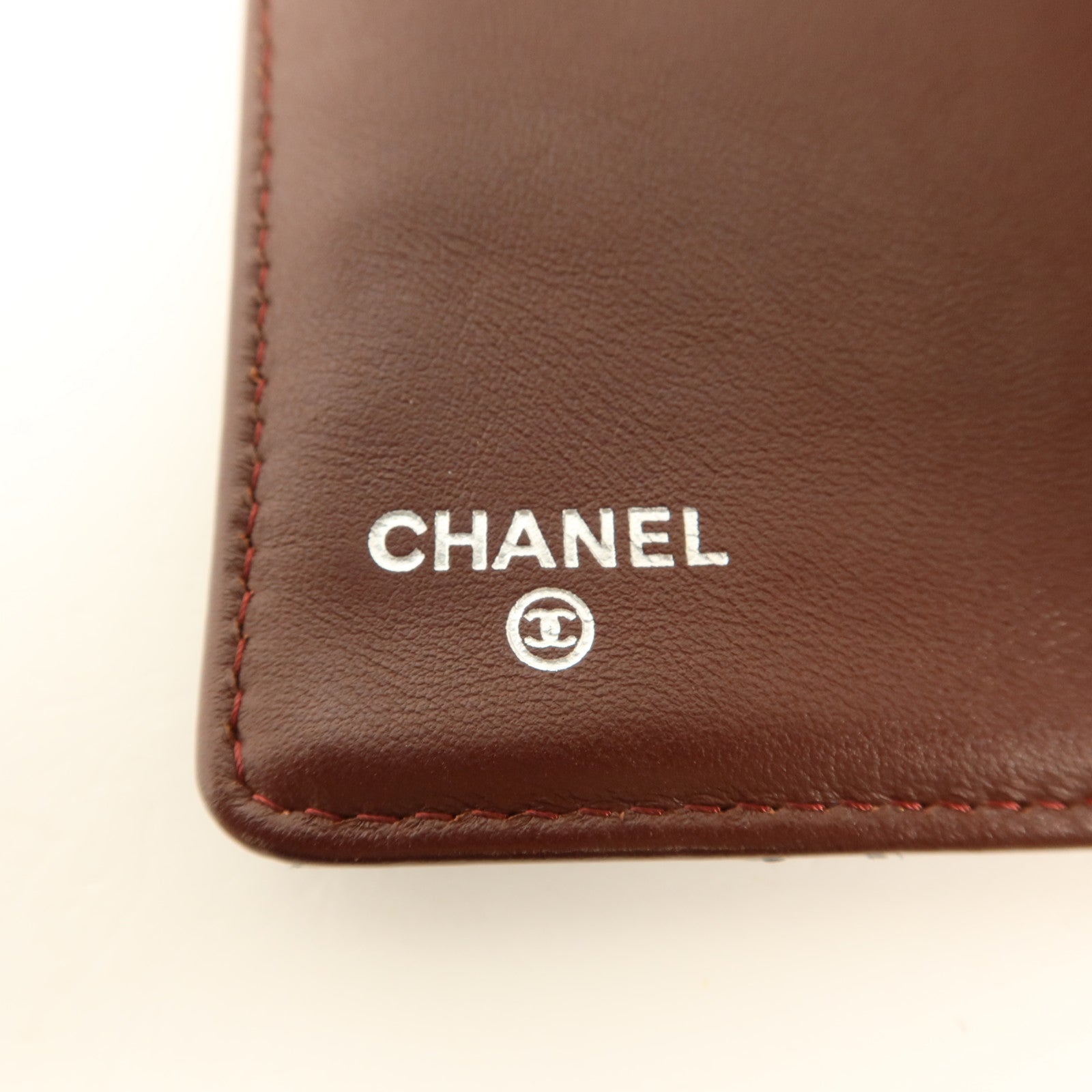 CHANEL 羊皮皮革Long Bifold Wallet銀扣長錢包