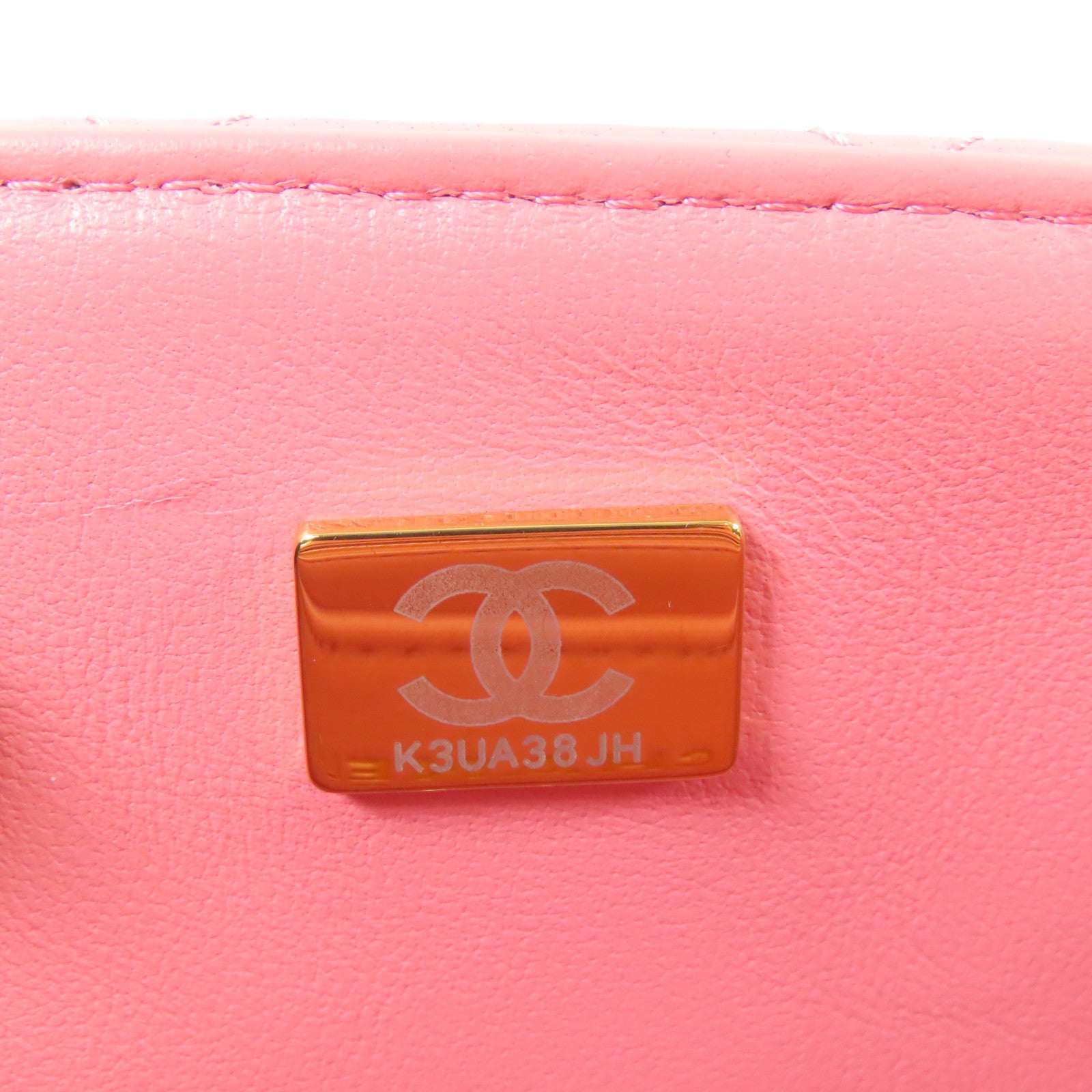 CHANEL 羊皮皮革Mini 20 With Handle銀扣手挽肩背兩用袋