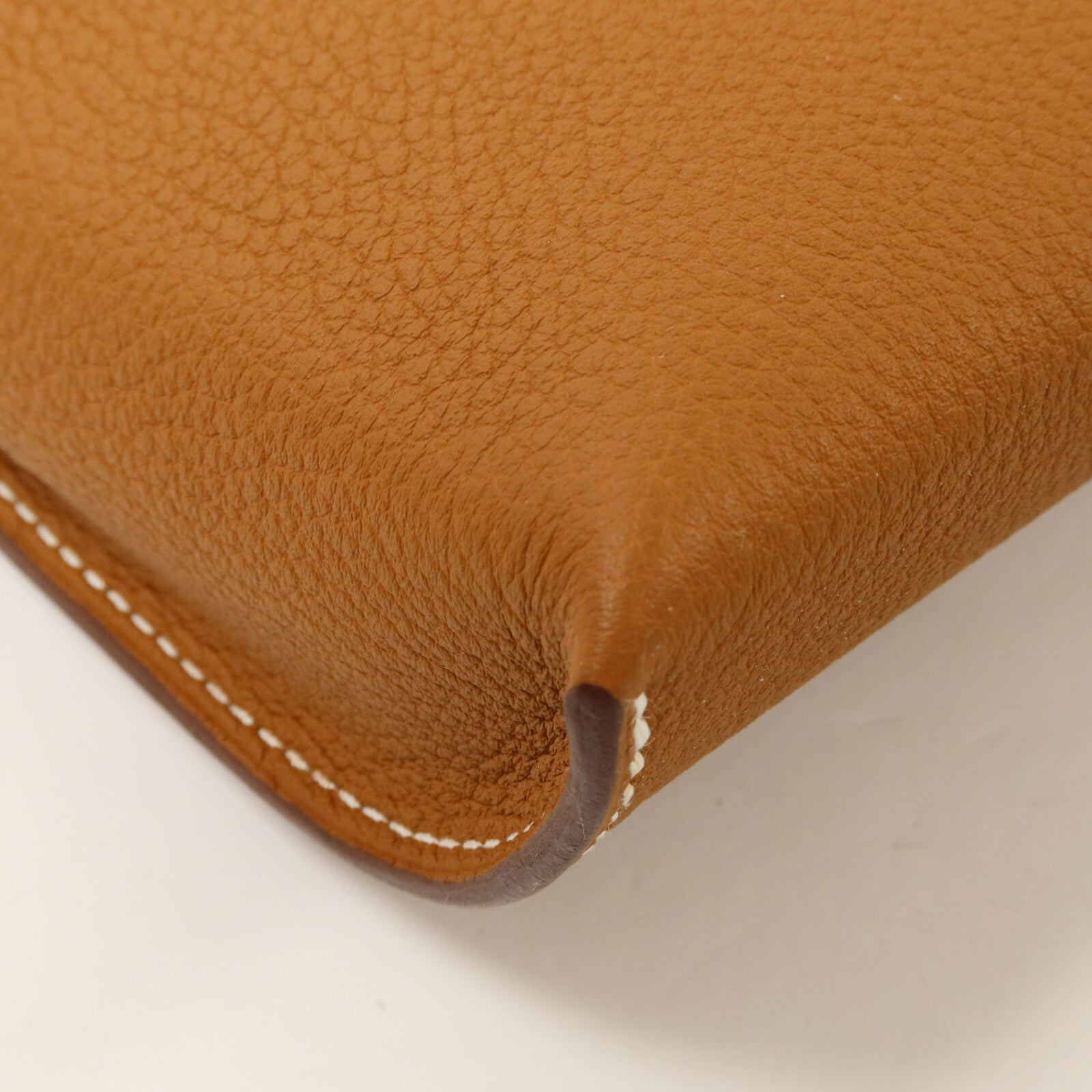 HERMES Clemence皮革Videpoches肩背袋Gold