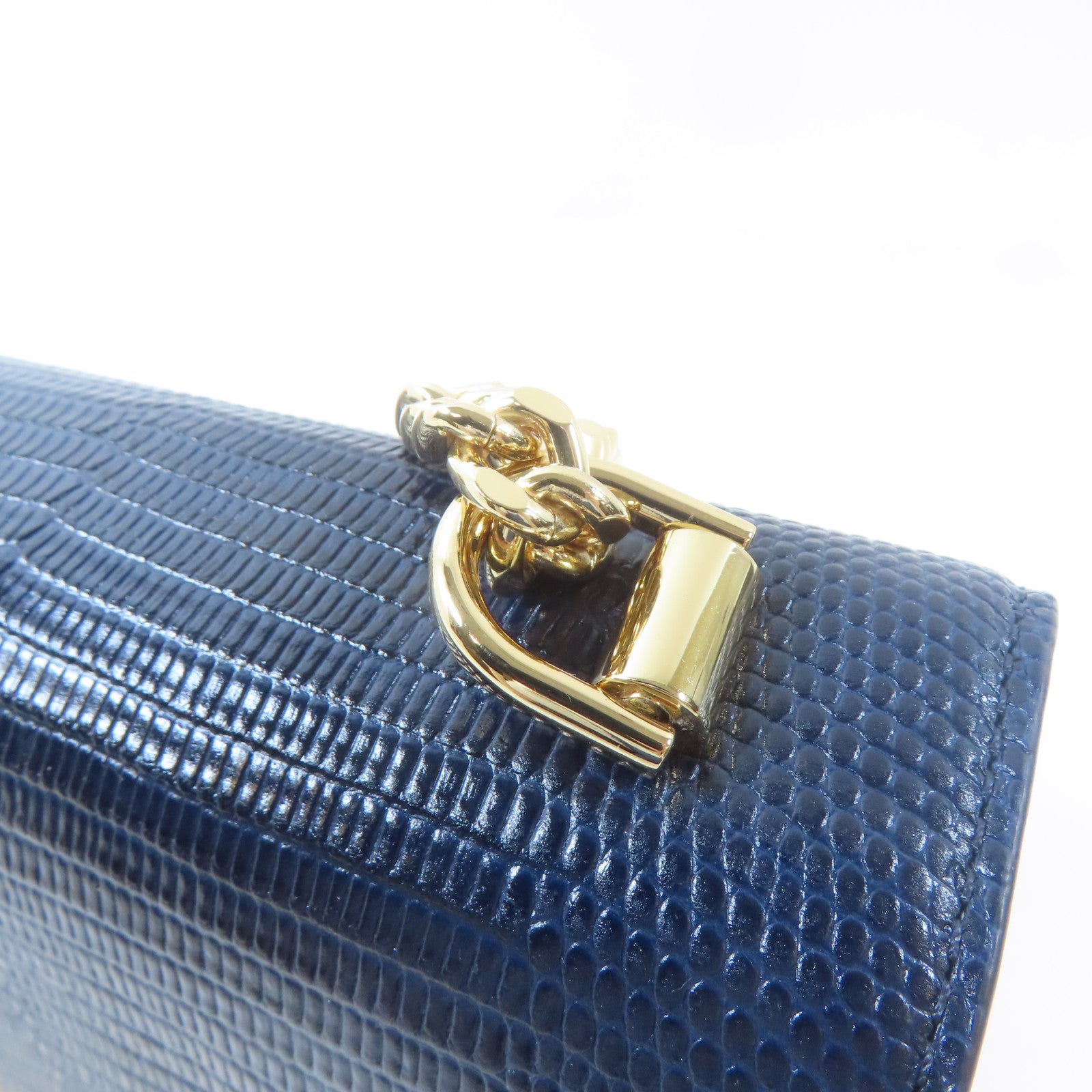 Michael Kors 牛皮皮革Chain Shoulder Bag金扣鏈帶肩背袋藍色/白色/綠色