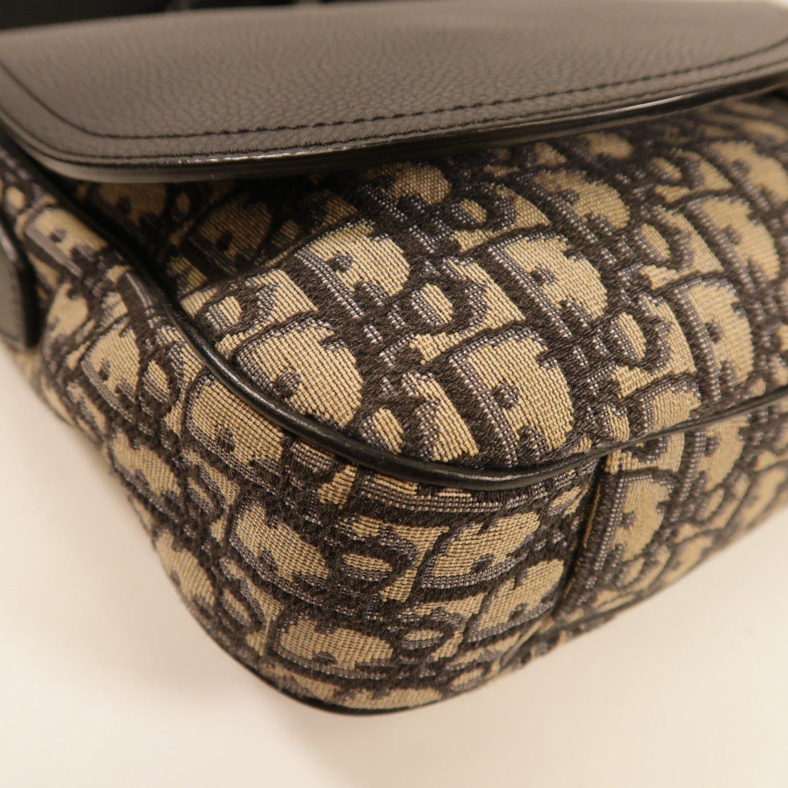 Dior 牛皮皮革/帆布Saddle Bag Large肩背袋
