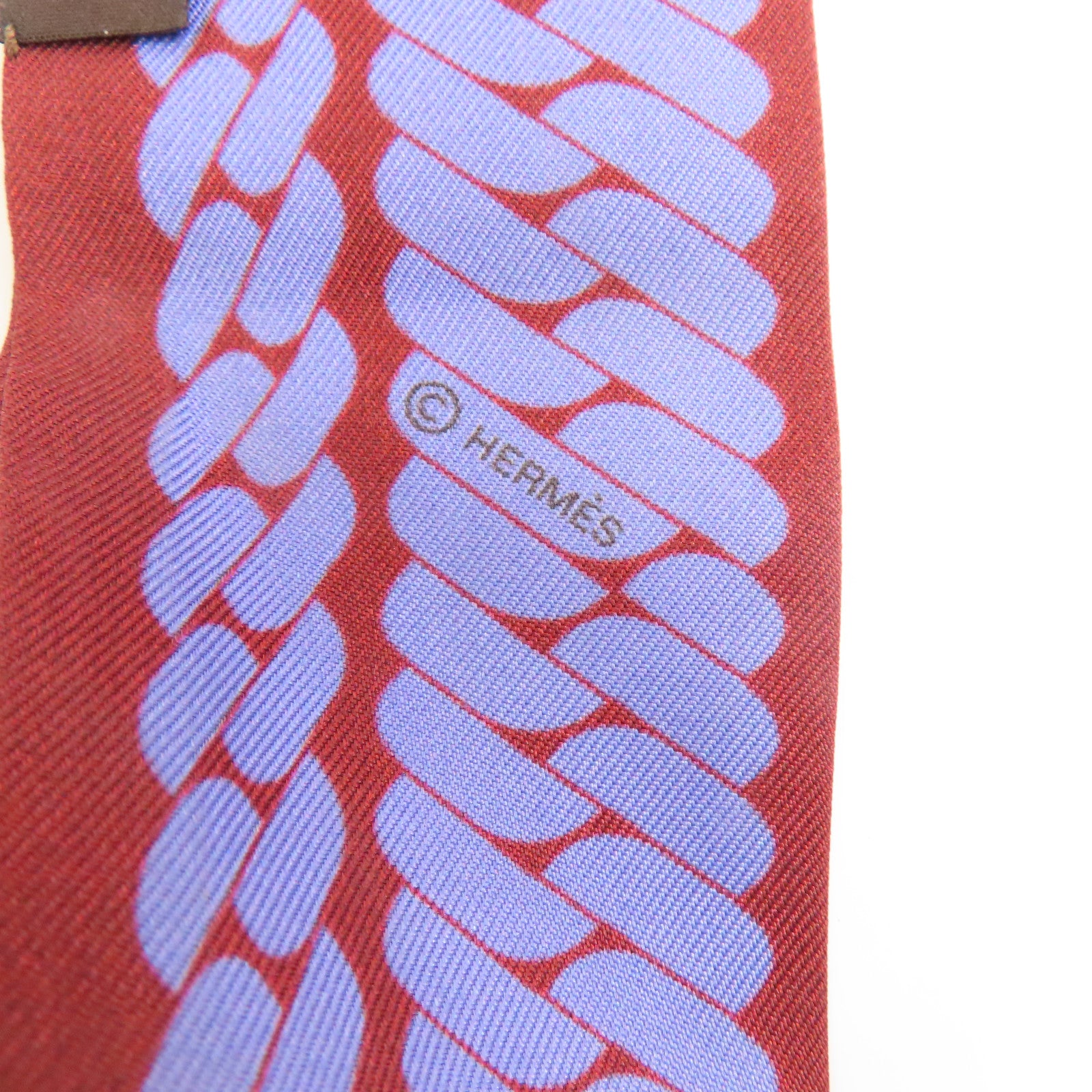 HERMES Twilly Scarf Scarves Silk Purple Red