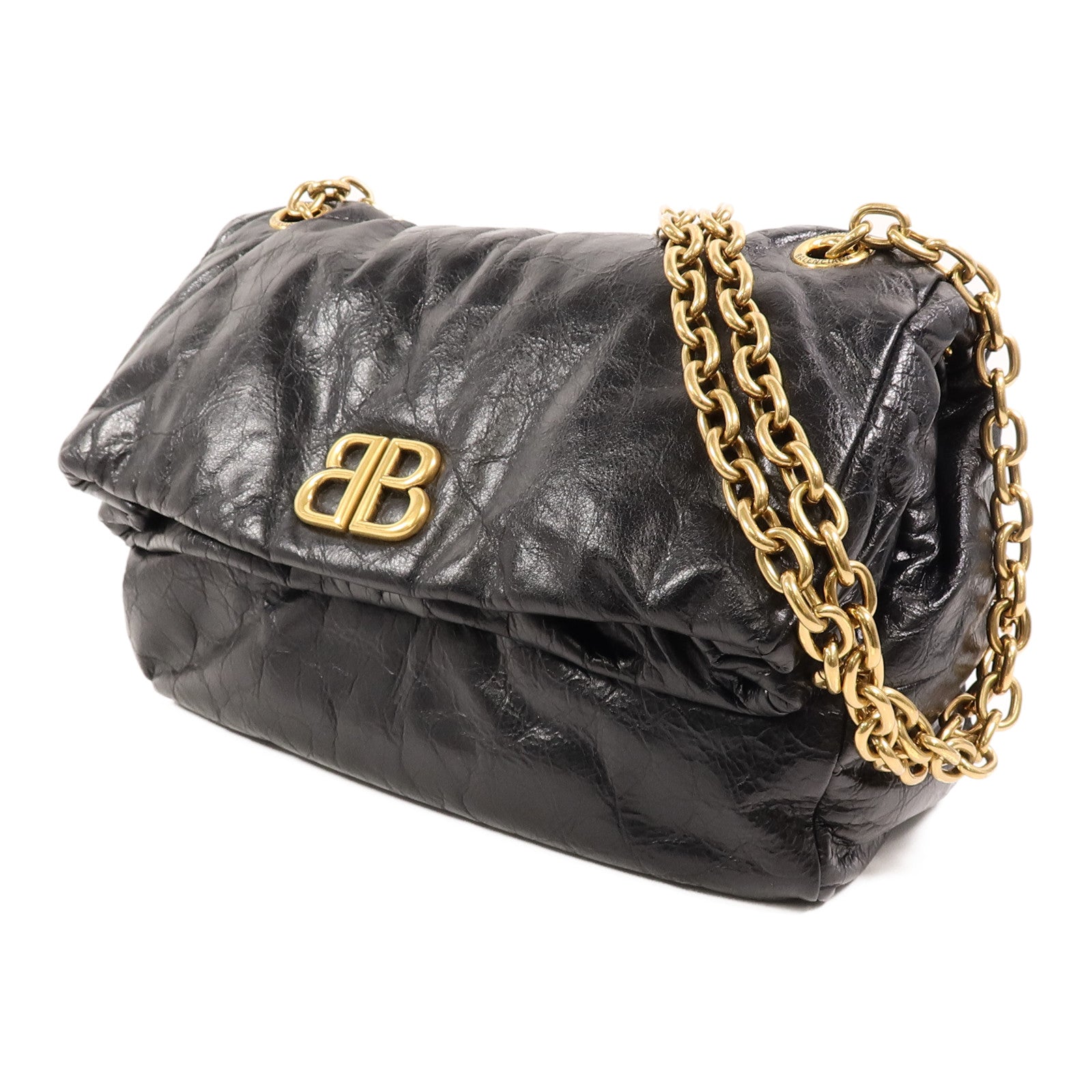 BALENCIAGA 牛皮皮革Monaco Small鏈帶肩背袋