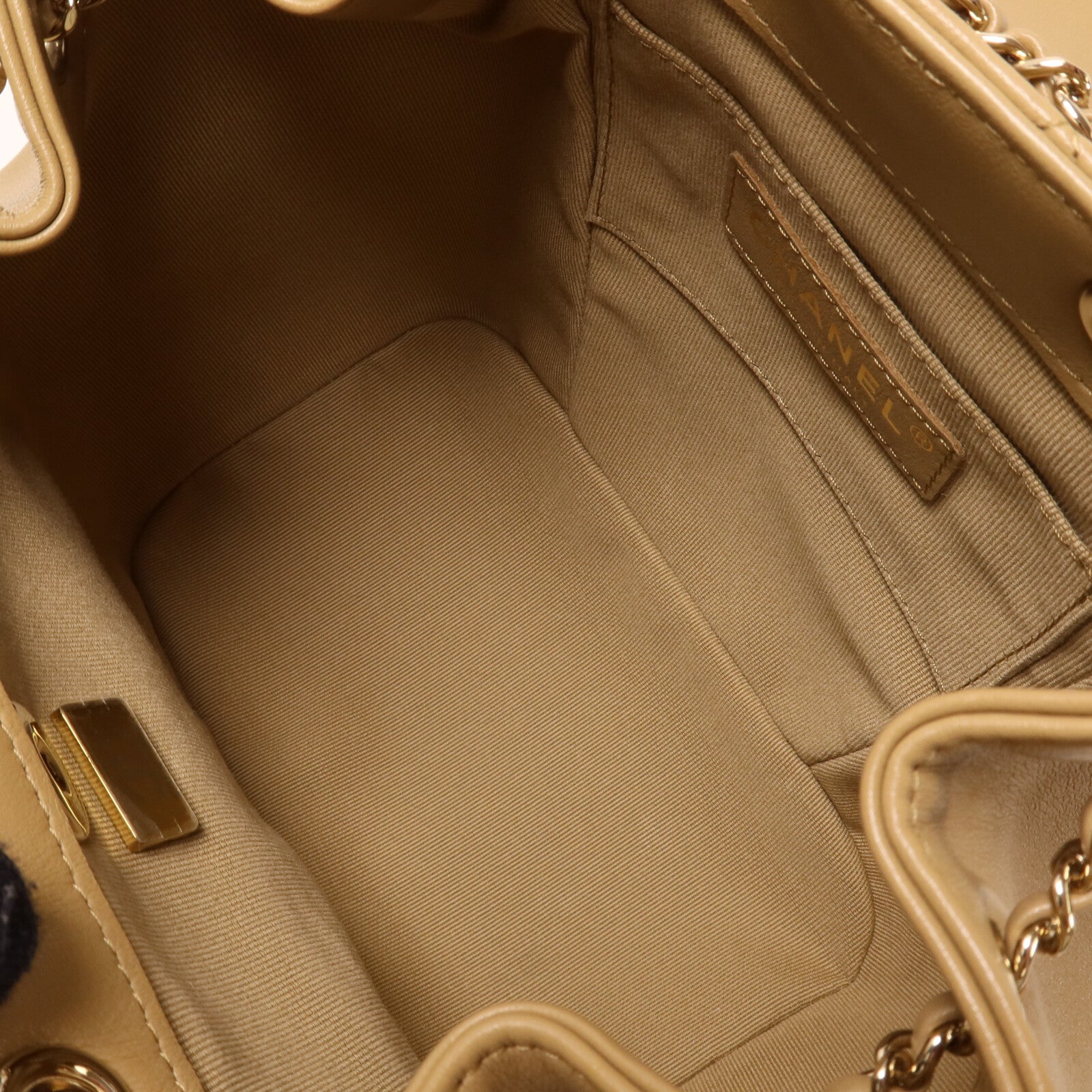 CHANEL 羊皮皮革Backpack鏈帶背包