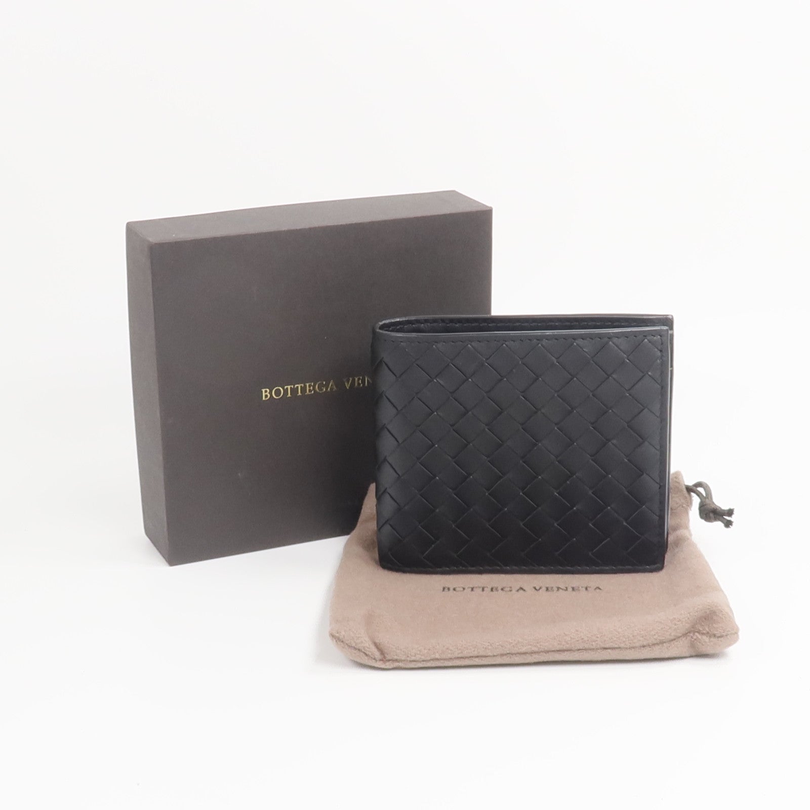 BOTTEGA VENETA 牛皮皮革Intrecciato Bi-Fold Wallet錢包