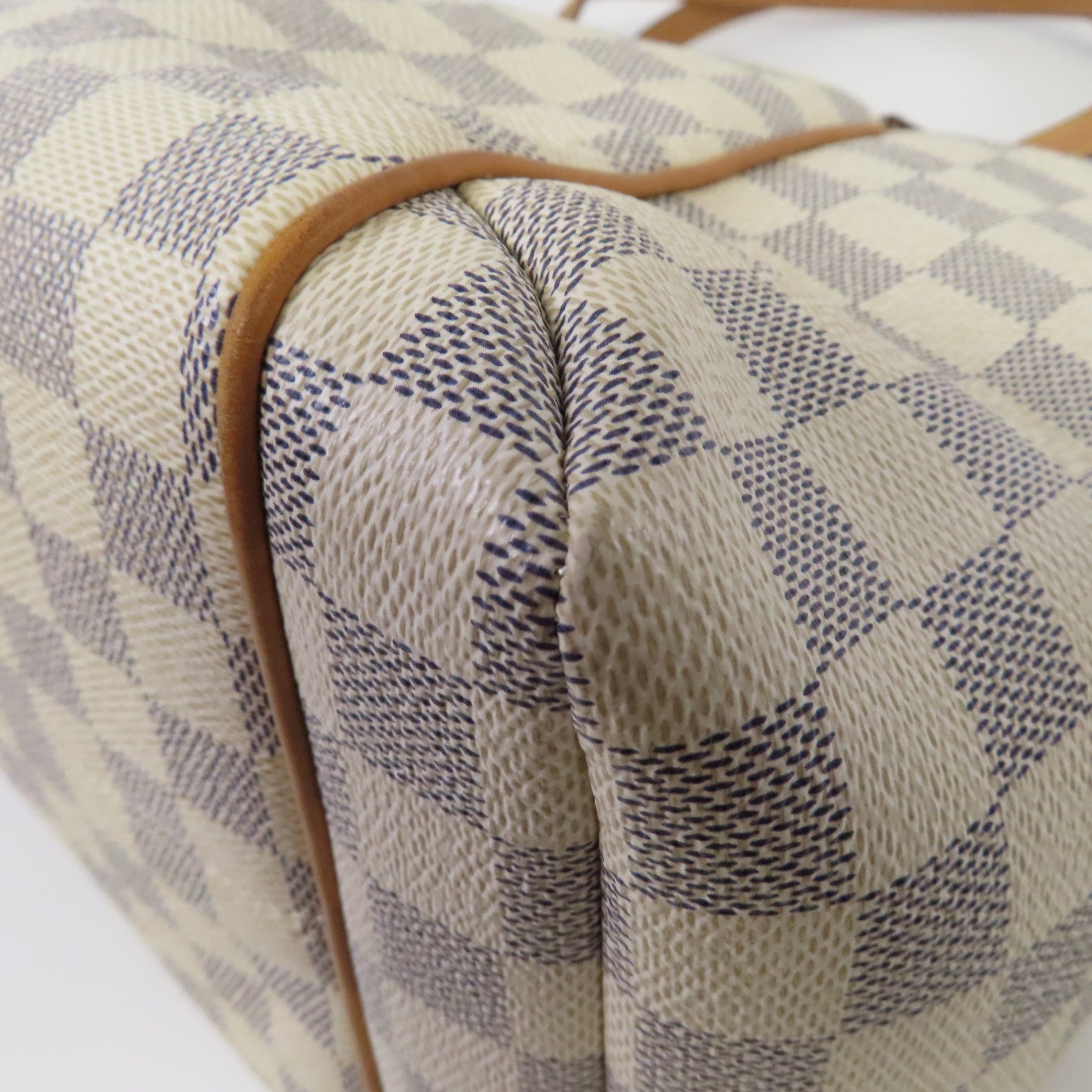 LOUIS VUITTON Damier Azur Totally MM金扣肩背袋白色