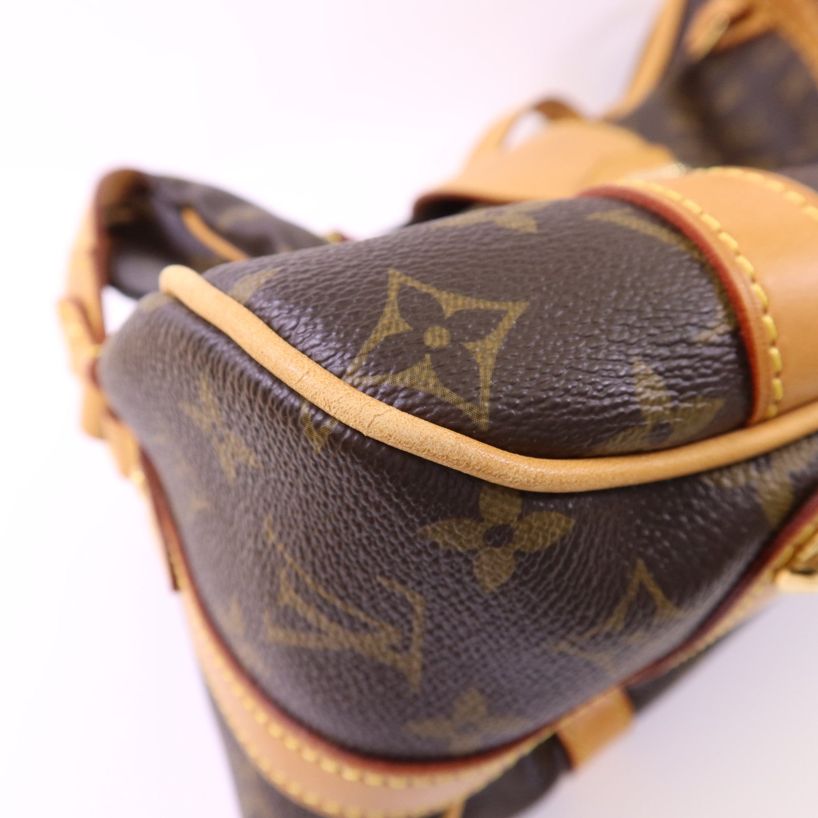 LOUIS VUITTON Monogram Stresa PM金扣肩背袋棕色