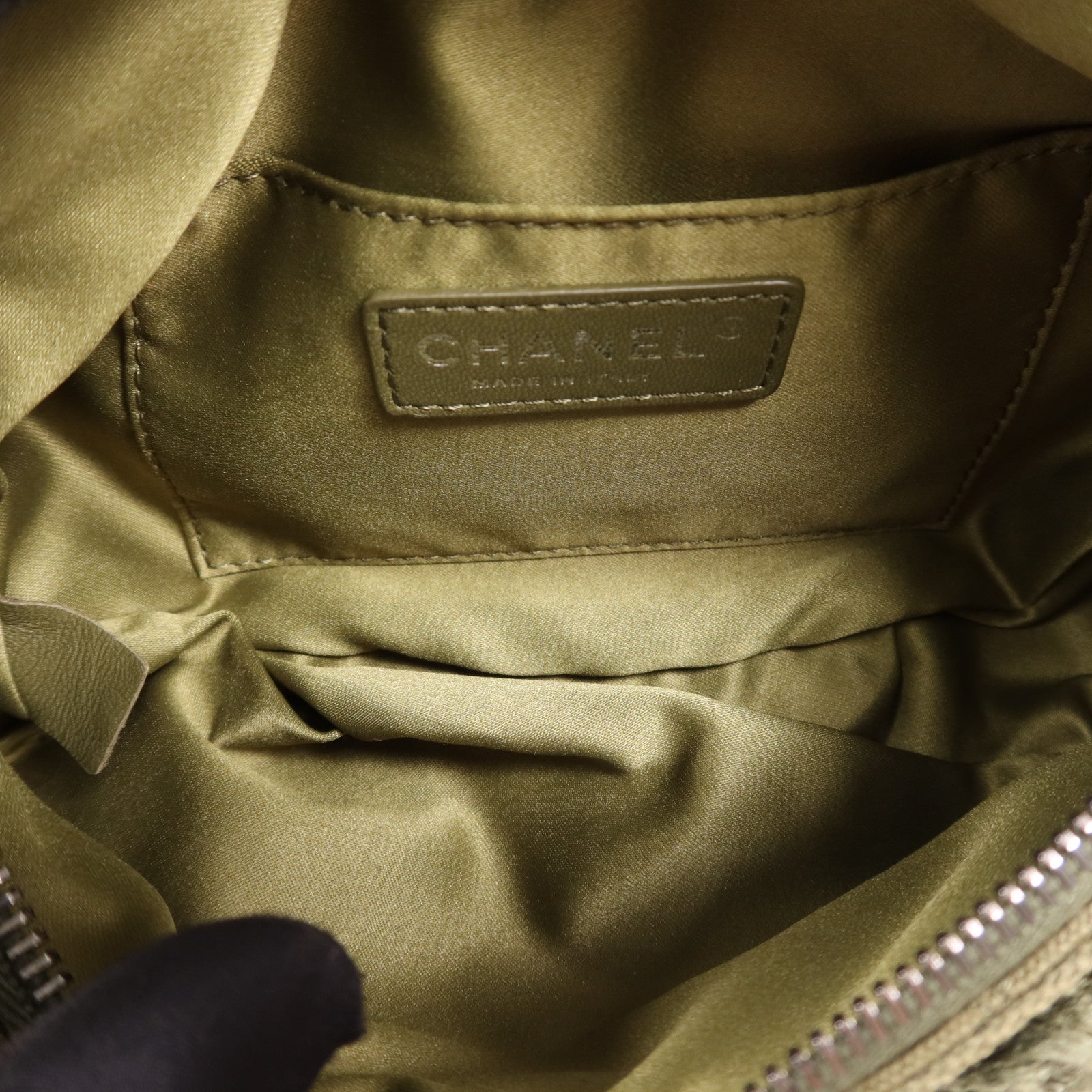 CHANEL 帆布Waist銀扣腰包