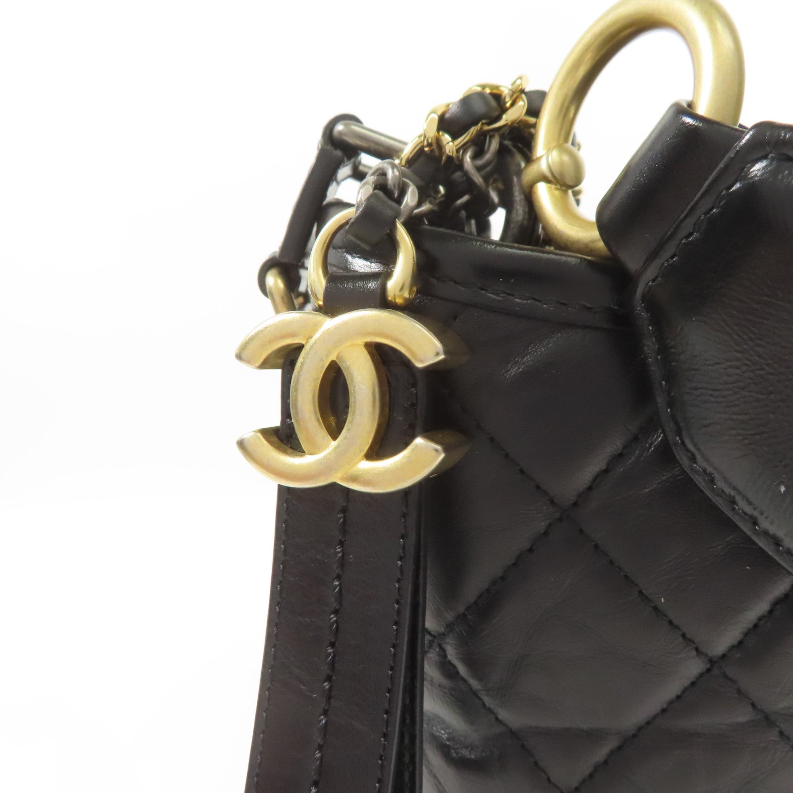 CHANEL 牛皮皮革Gabrielle鏈帶肩背袋