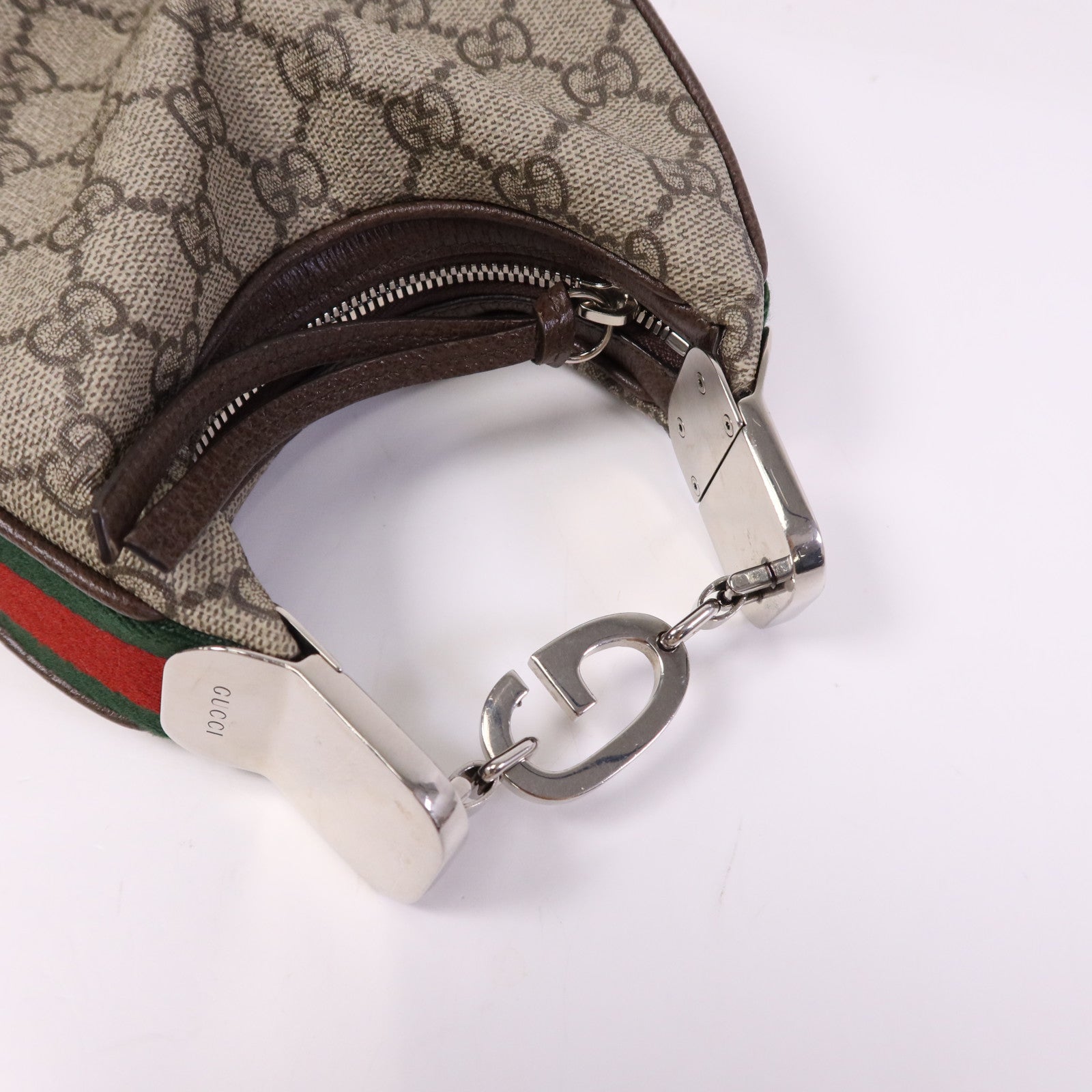 GUCCI 【激減優惠】塗層帆布Attache Mini Bag銀扣手挽袋