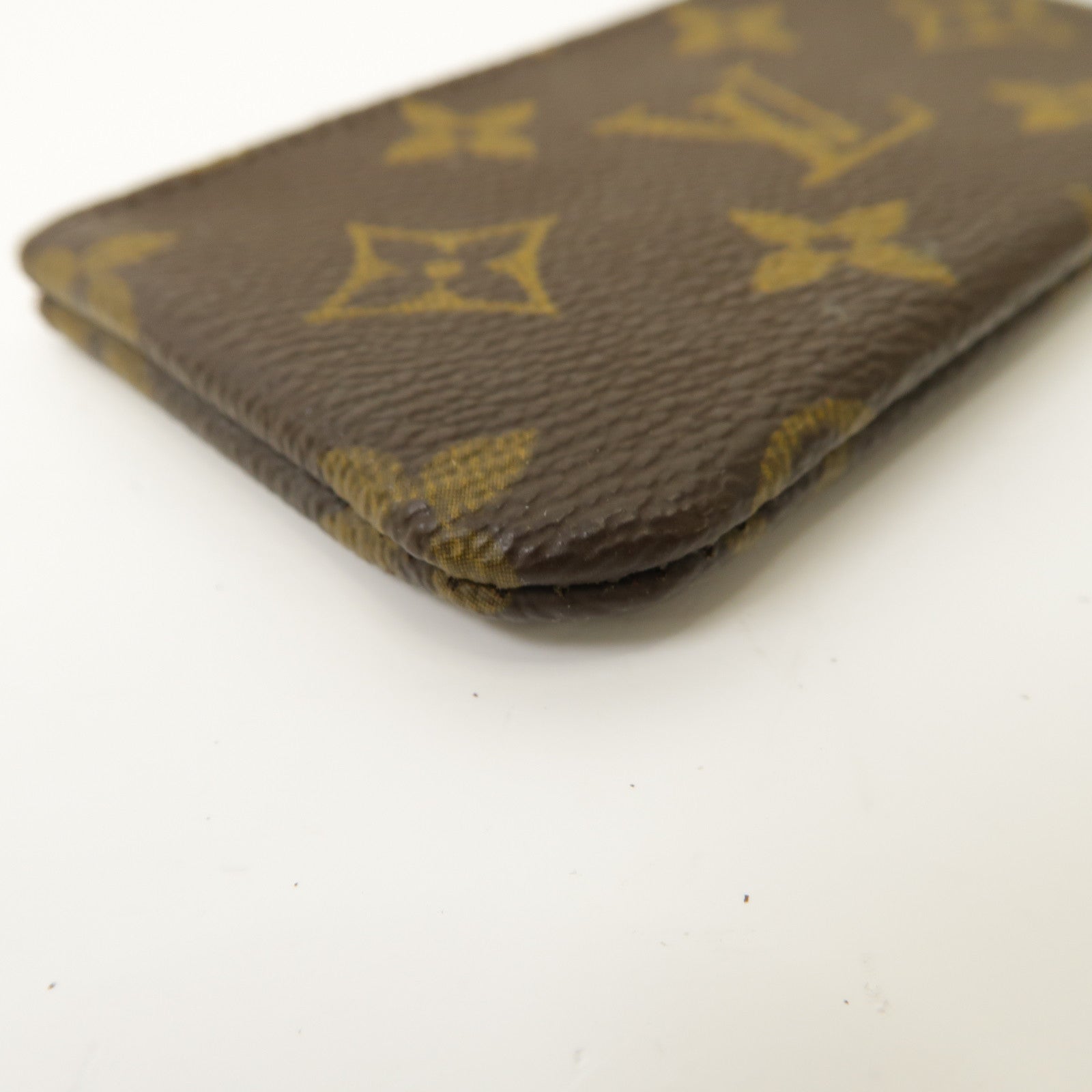 LOUIS VUITTON Monogram Key Pouch金扣鑰匙零錢包啡色