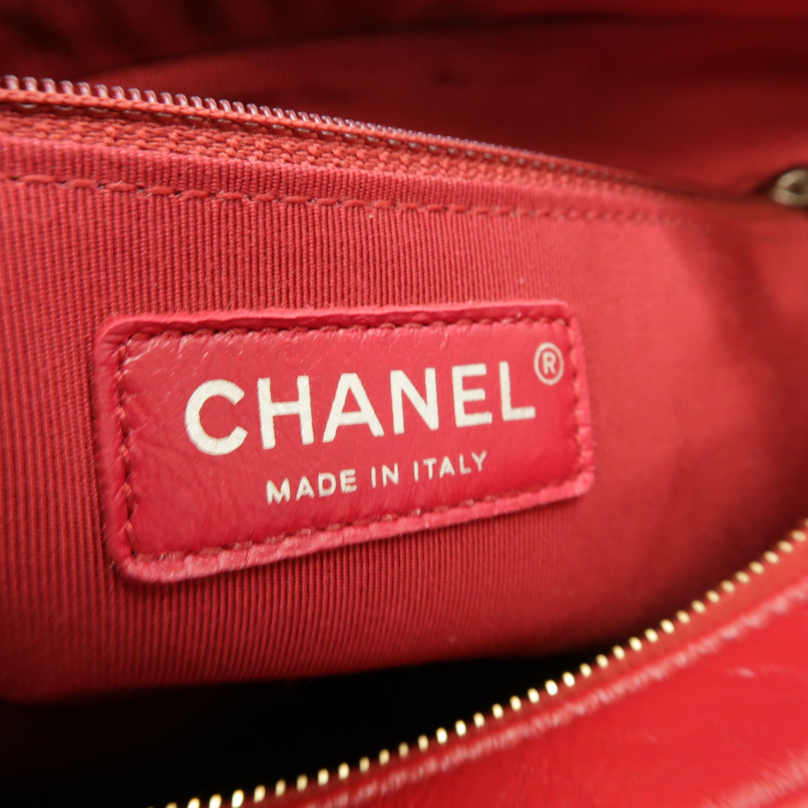 CHANEL 【激減優惠】斜紋軟呢Gabrielle金扣/銀扣鏈帶肩背袋深藍色/紅色/白色