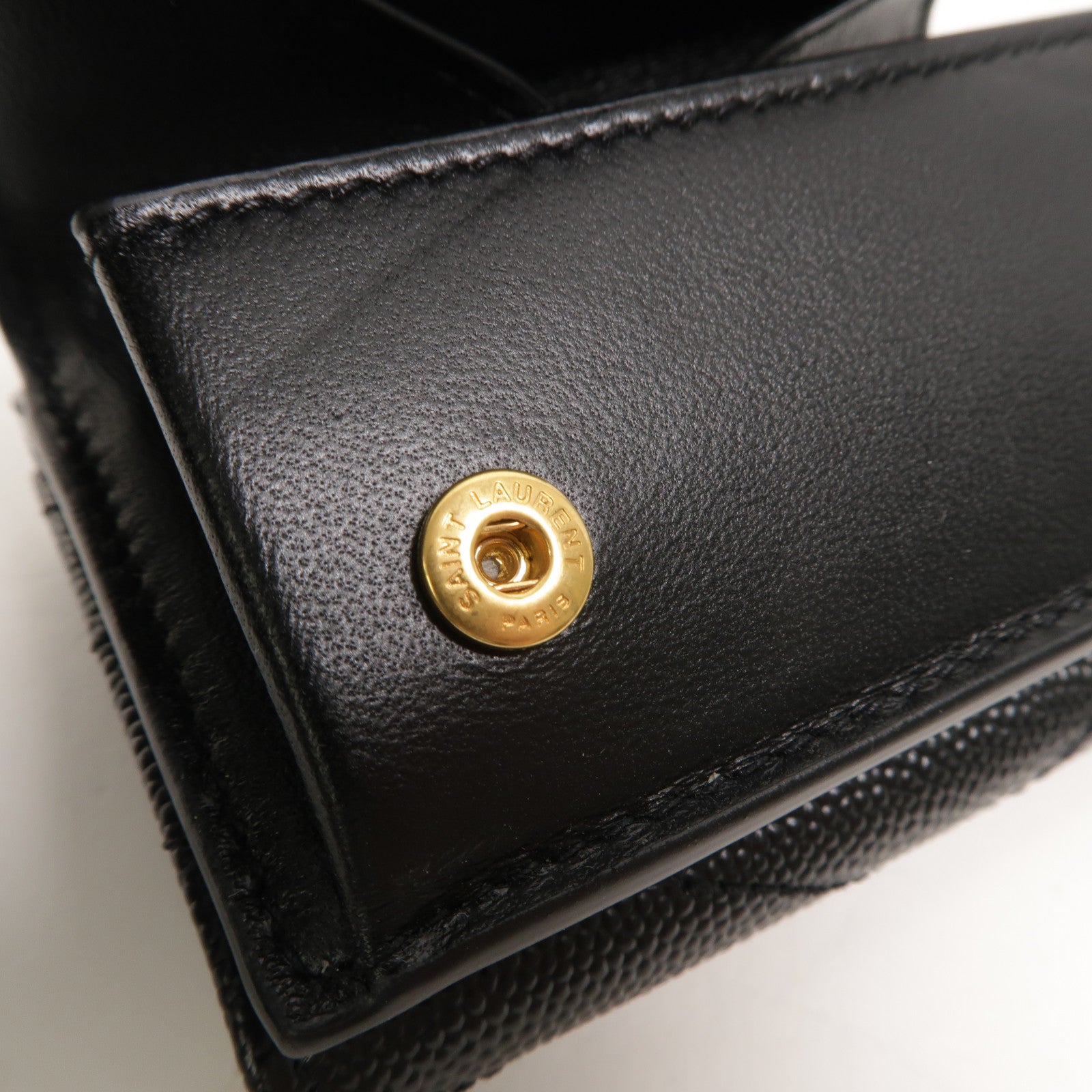 SAINT LAURENT 牛皮皮革Cassandre Matelasse Origami Tiny Wallet錢包