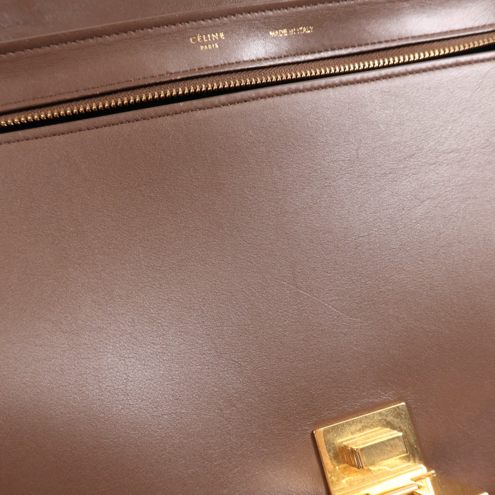 CELINE 牛皮皮革Trapeze Small金扣手挽肩背兩用袋