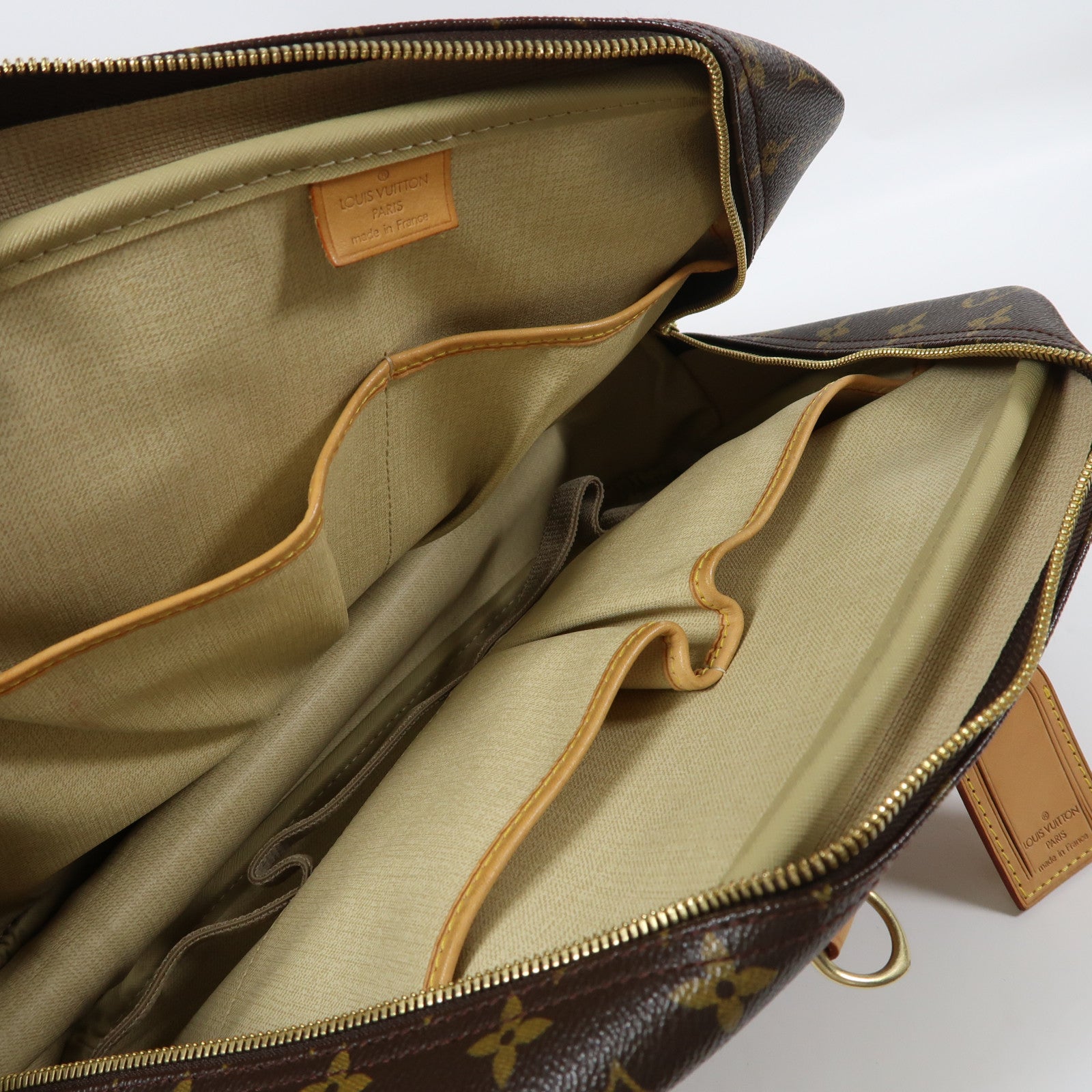 LOUIS VUITTON Monogram Deauville GM Handbag金扣手挽袋啡色