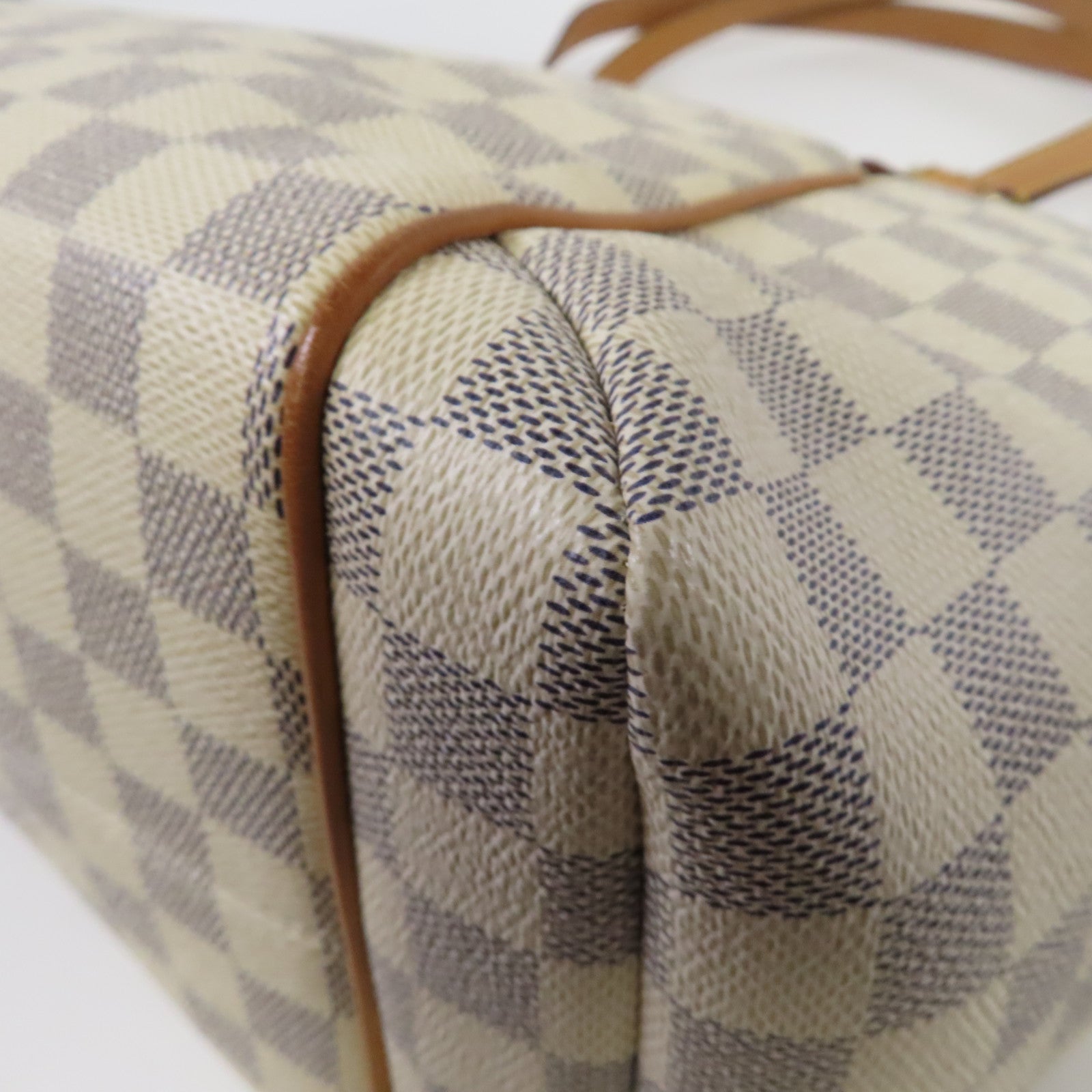 LOUIS VUITTON Damier Azur Totally MM金扣肩背袋白色