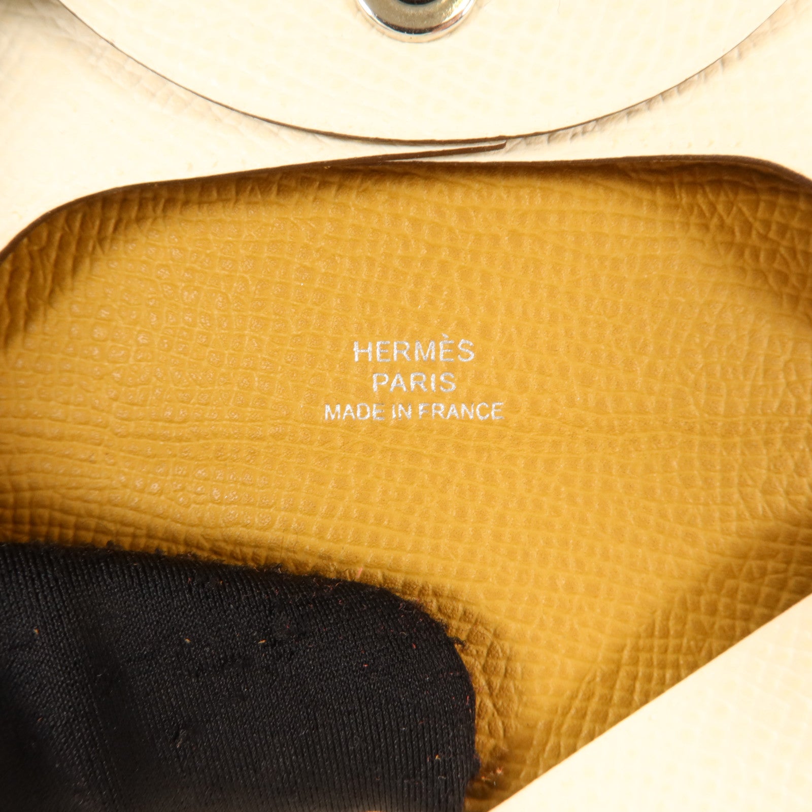 HERMES Epsom皮革Bastia Change Purse零錢包Nata/Biscuit