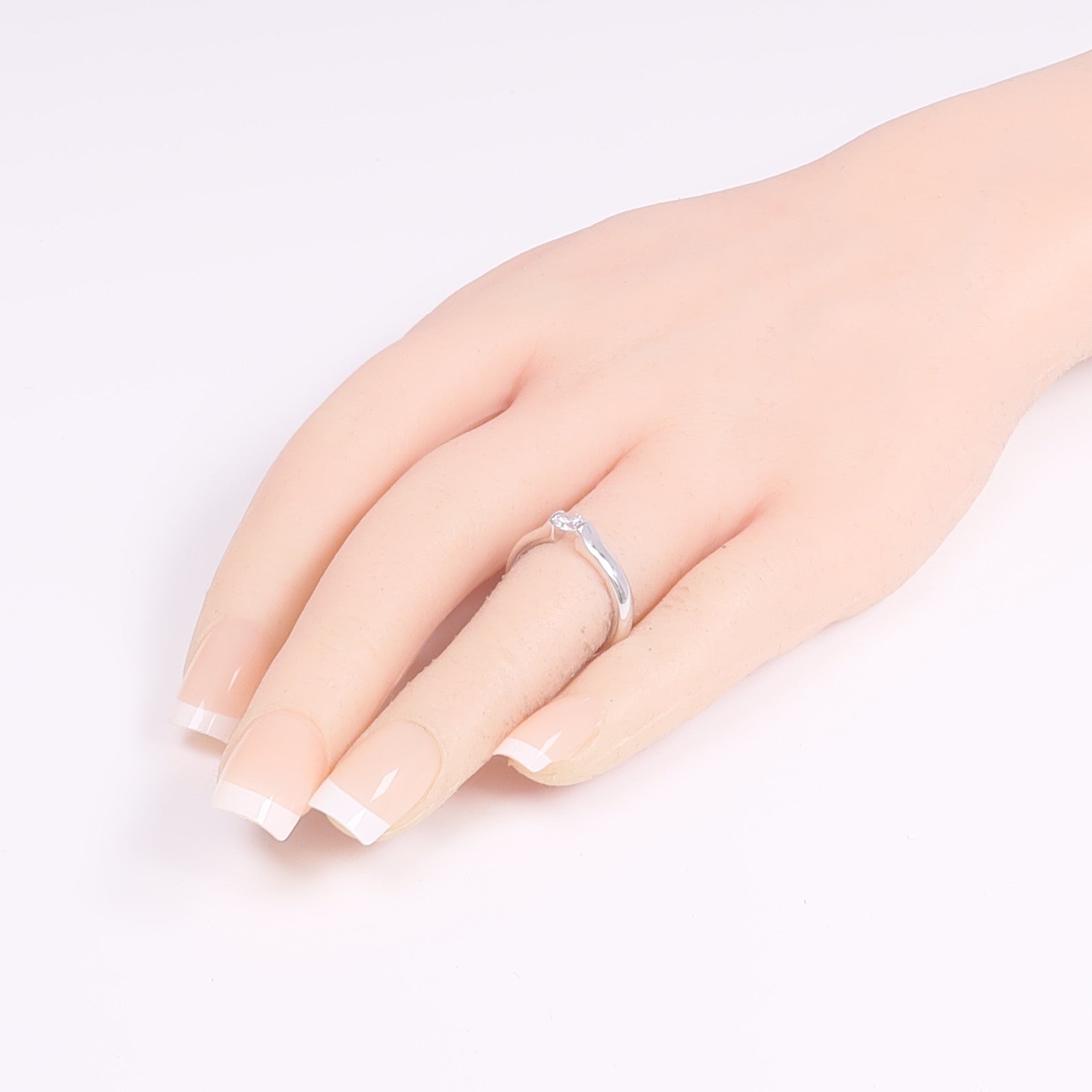 JEWELRY 【激減優惠】18K白金Diamond Ring鑽石戒指US#4.5