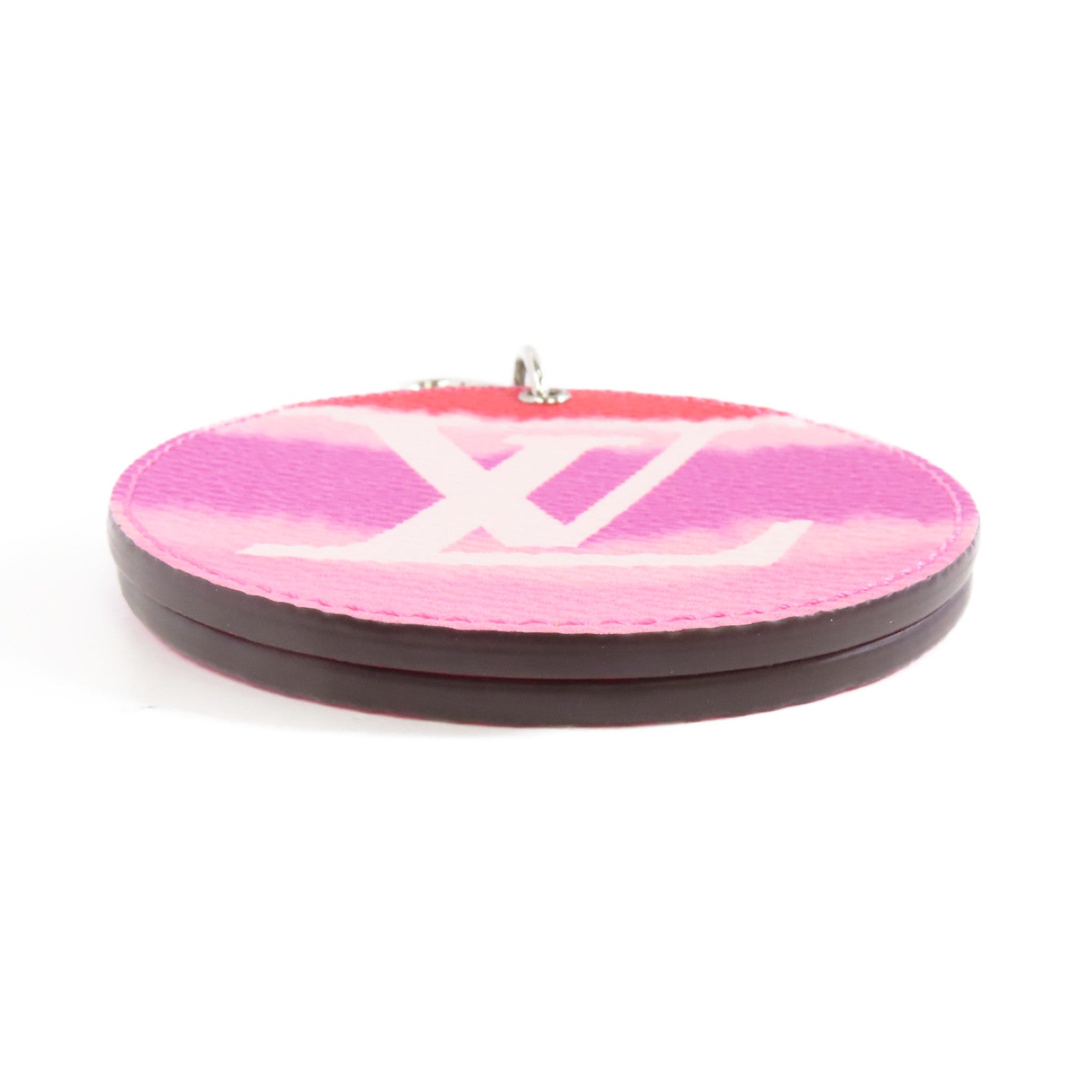 LOUIS VUITTON Monogram Escale Porto Cle Miroir Key Holder銀扣鎖匙扣粉紅色
