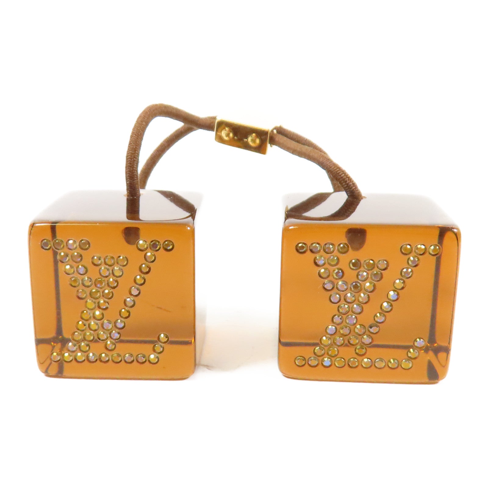 LOUIS VUITTON PVC Hair Cube金扣髮圈