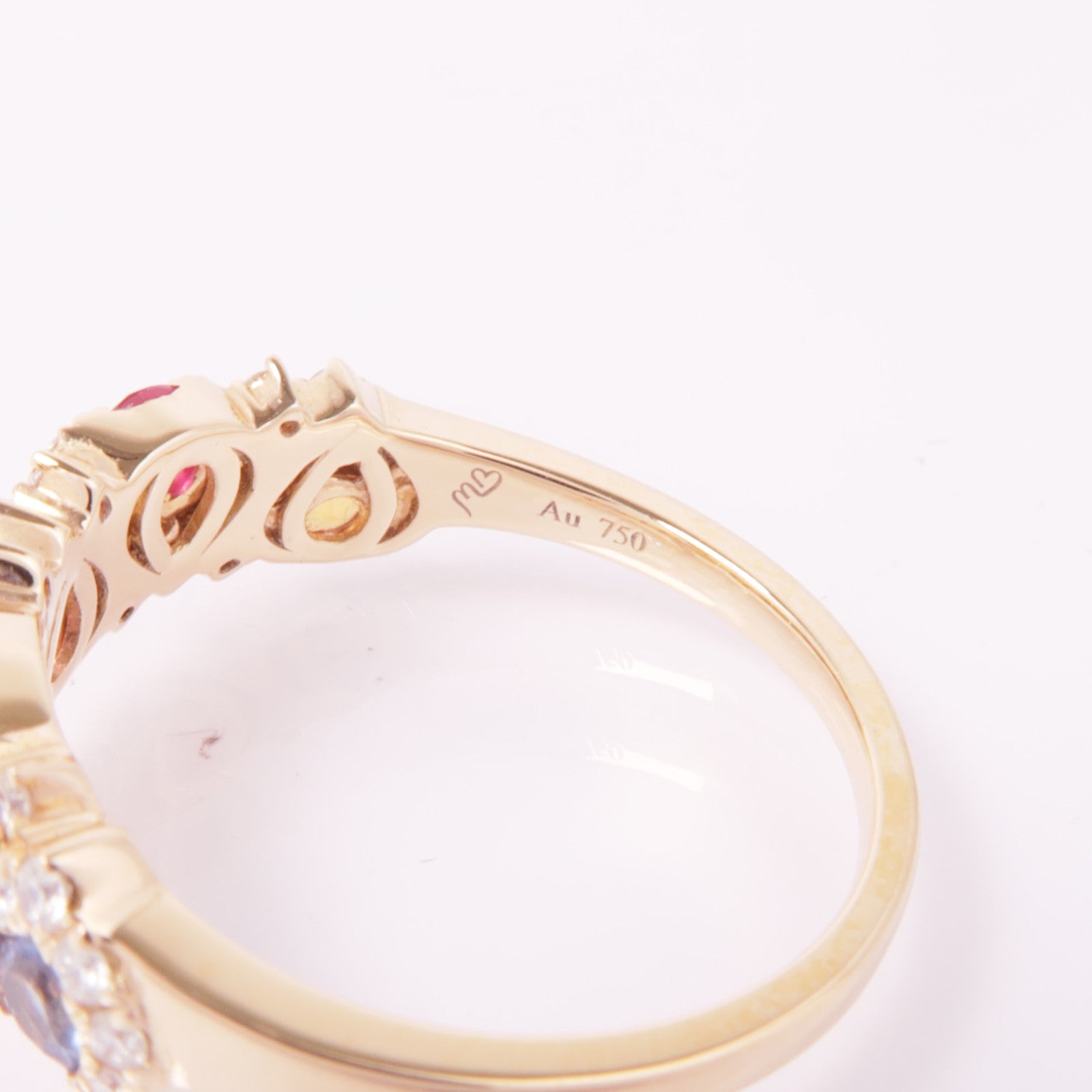 JEWELRY 18K玫瑰金Sapphire/Ruby/Diamond Ring藍寶石/紅寶石/鑽石戒指US#6.75