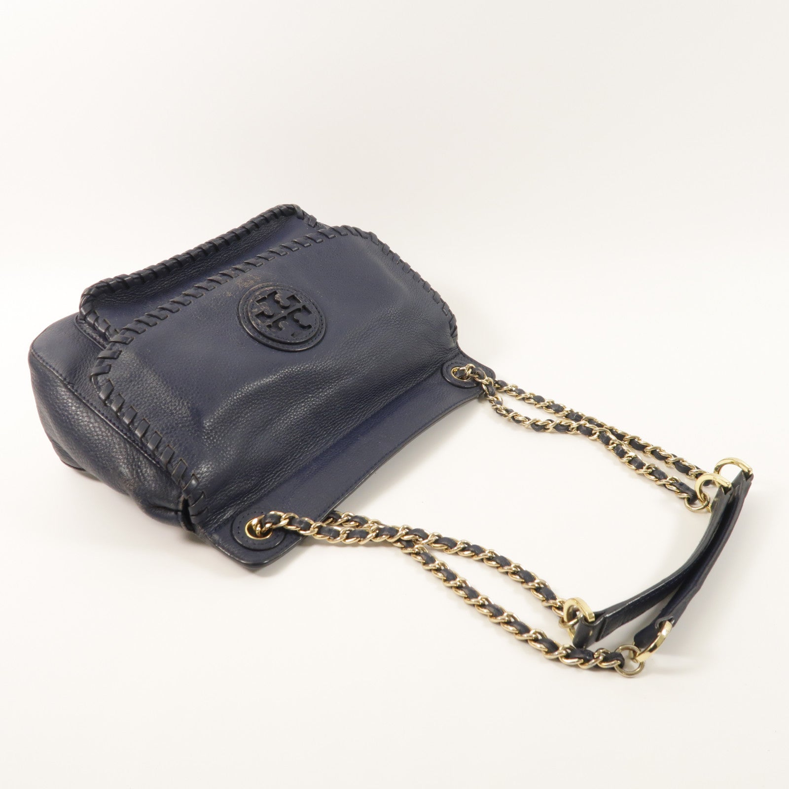Tory Burch 牛皮皮革Chain Shoulder金扣鏈帶肩背袋
