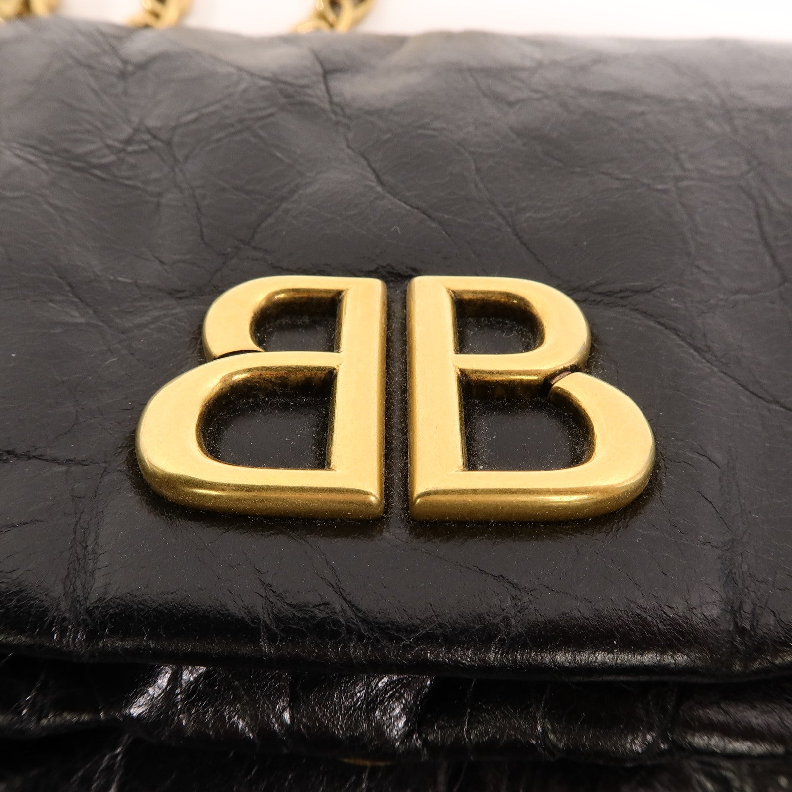 BALENCIAGA 牛皮皮革Monaco Small鏈帶肩背袋