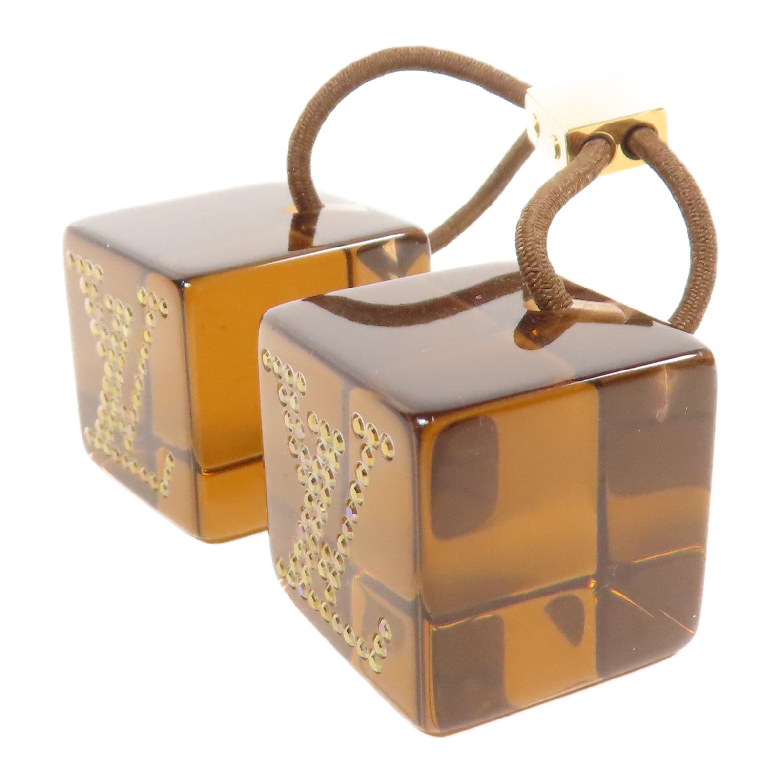 LOUIS VUITTON PVC Hair Cube金扣髮圈