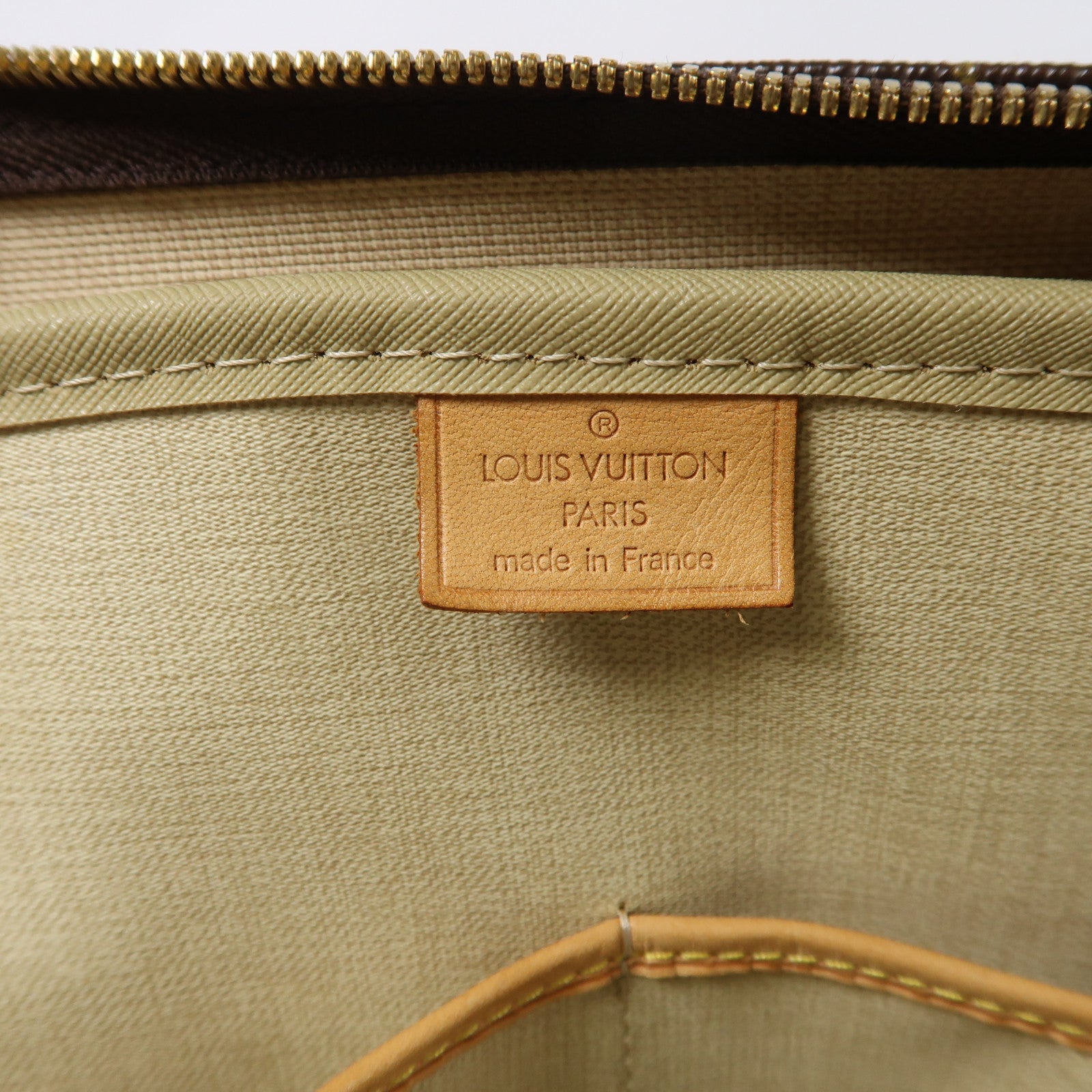 LOUIS VUITTON Monogram Deauville GM Handbag金扣手挽袋啡色