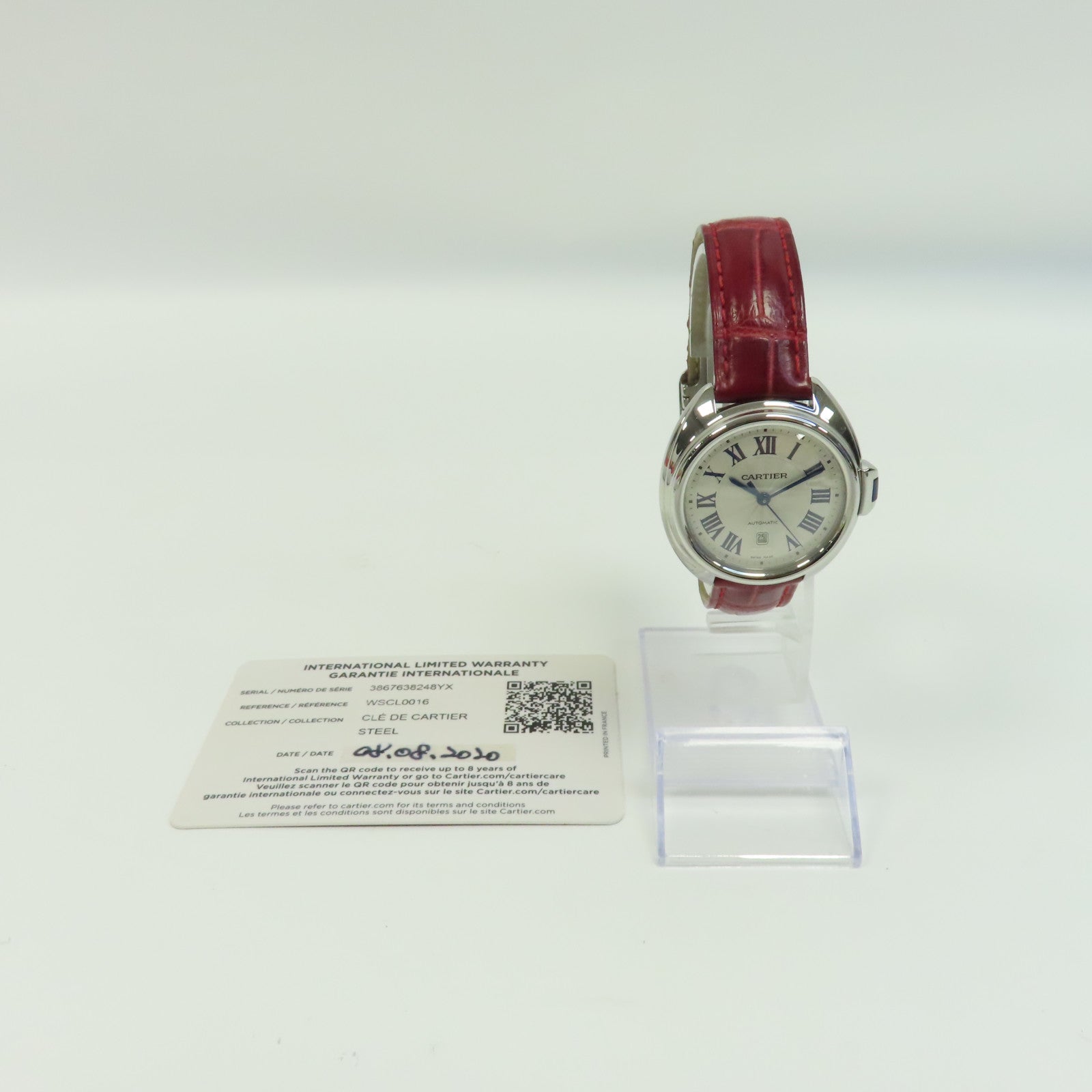 CARTIER Cle de Cartier不鏽鋼手錶自動機芯銀色