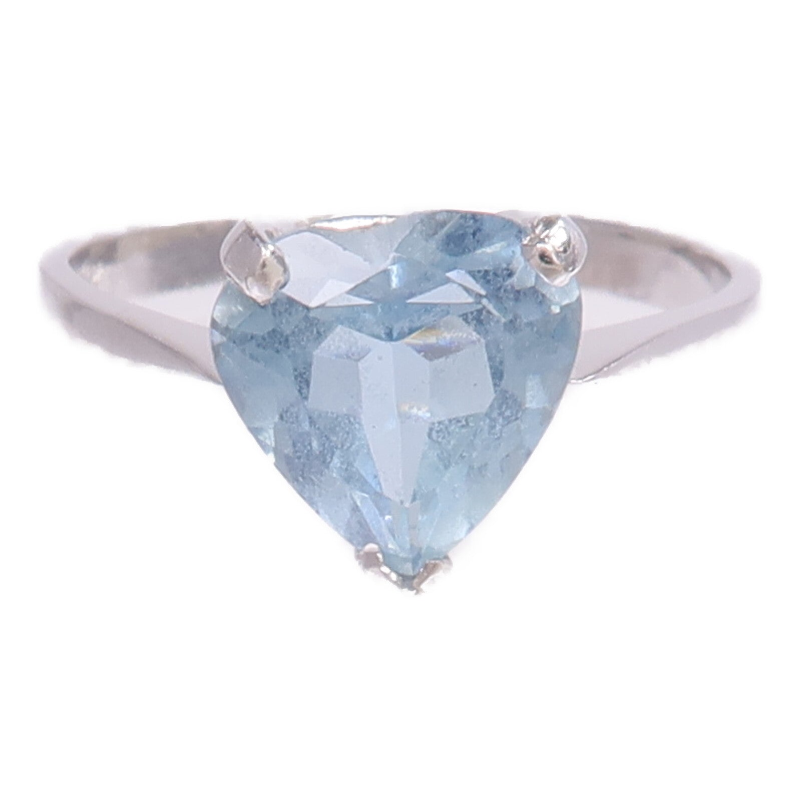 JEWELRY 【激減優惠】18K白金Aquamarine Ring藍晶戒指US#6