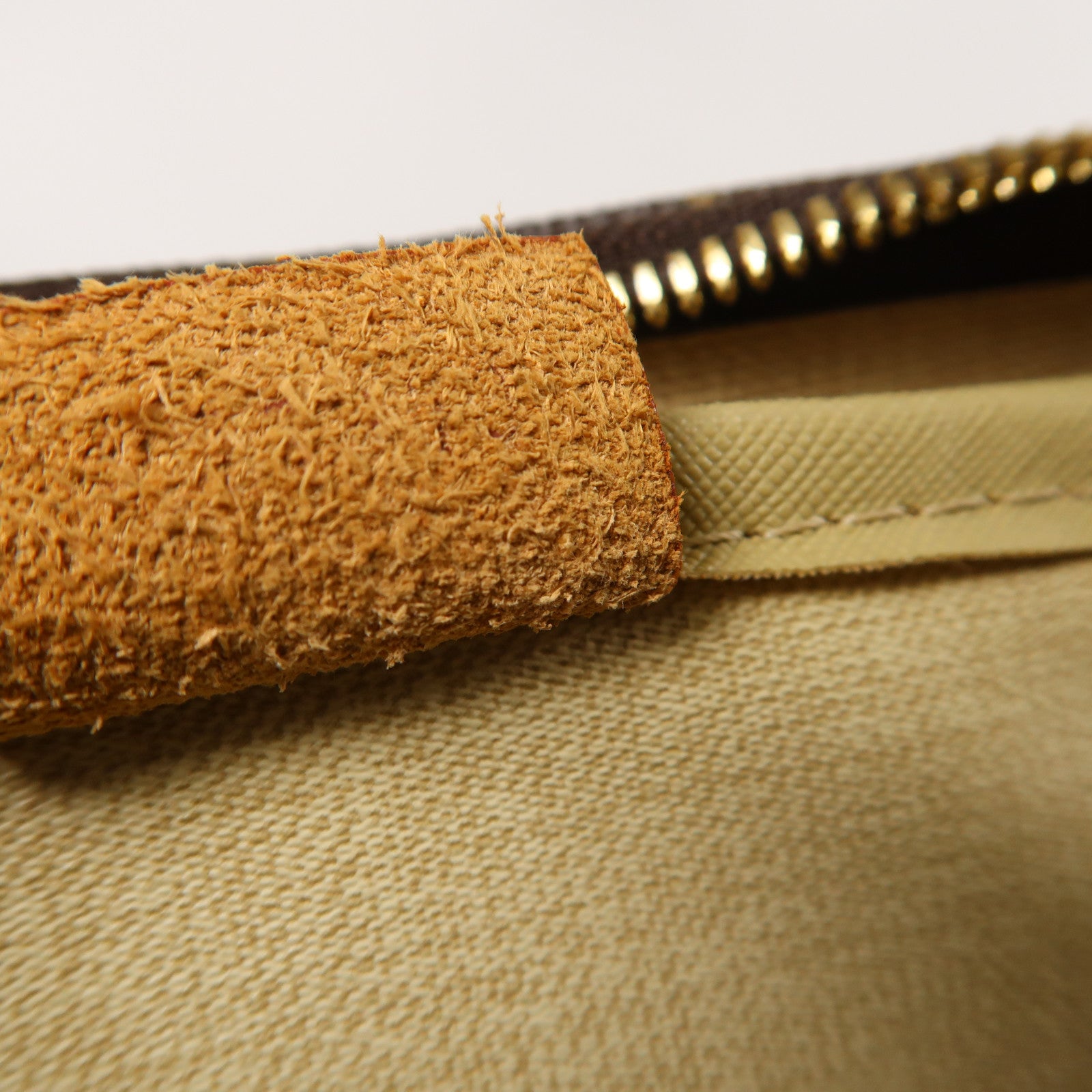 LOUIS VUITTON Monogram Deauville GM Handbag金扣手挽袋啡色