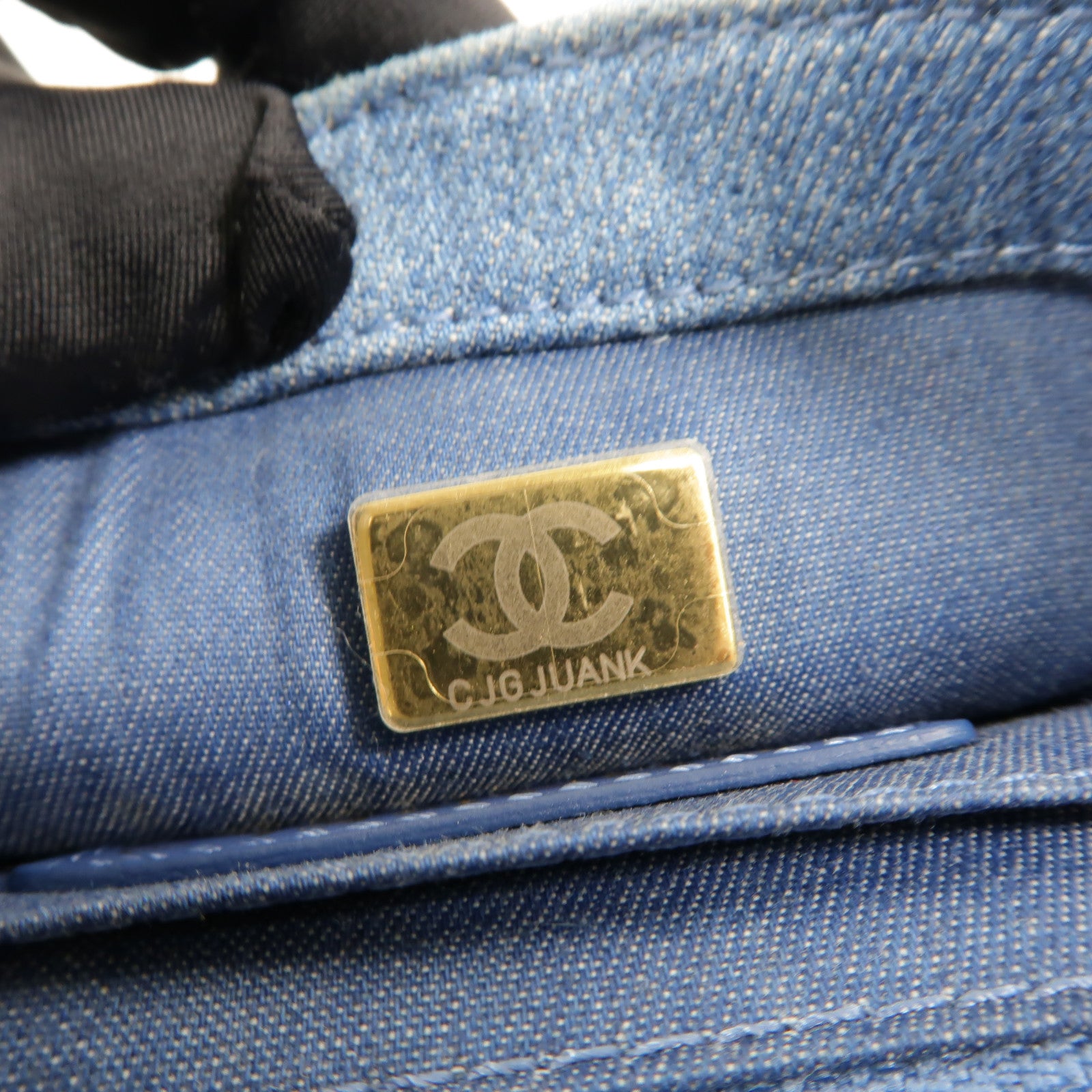 CHANEL Denim Mini Classic 20 Gold Ball肩背袋