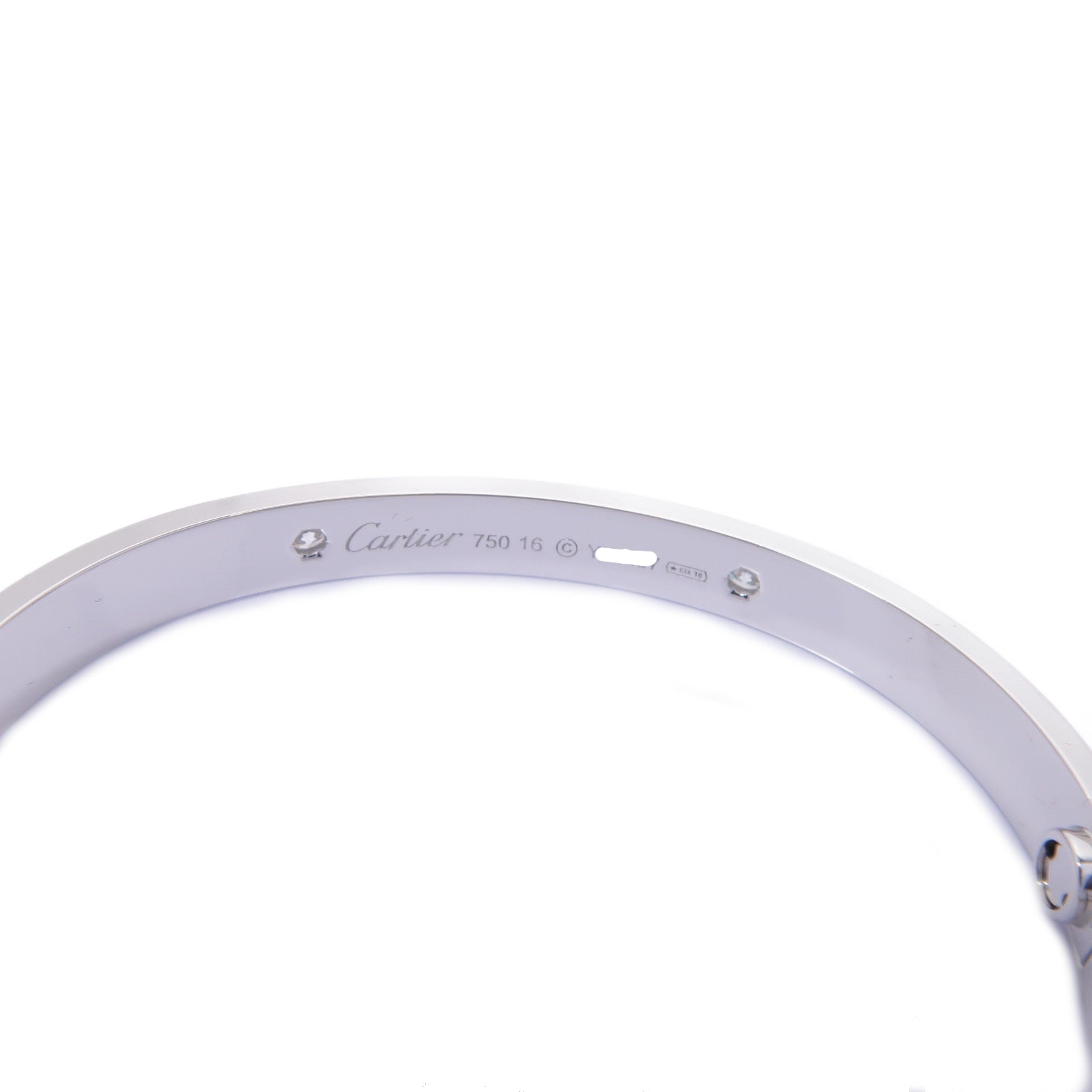 CARTIER **【激減優惠】18K白金Love Bracelet 4 Diamond鑽石手鐲Cartier#16