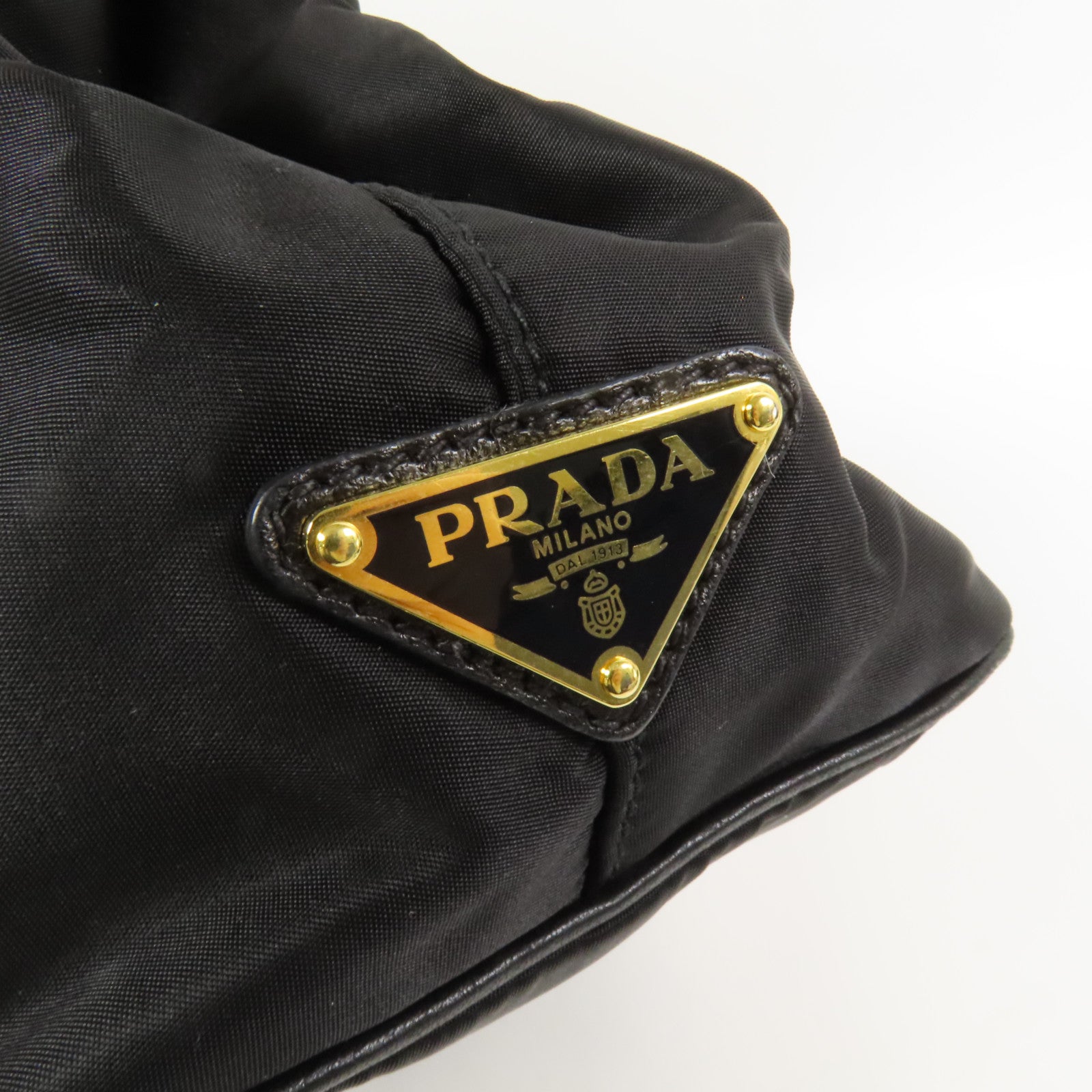 PRADA 尼龍Ribbon Motif金扣手挽肩背兩用袋