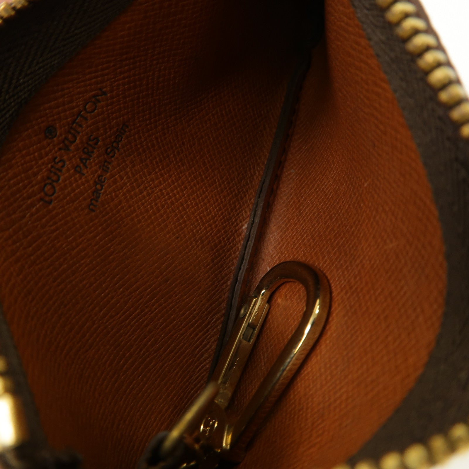 LOUIS VUITTON Monogram Key Pouch金扣鑰匙零錢包啡色
