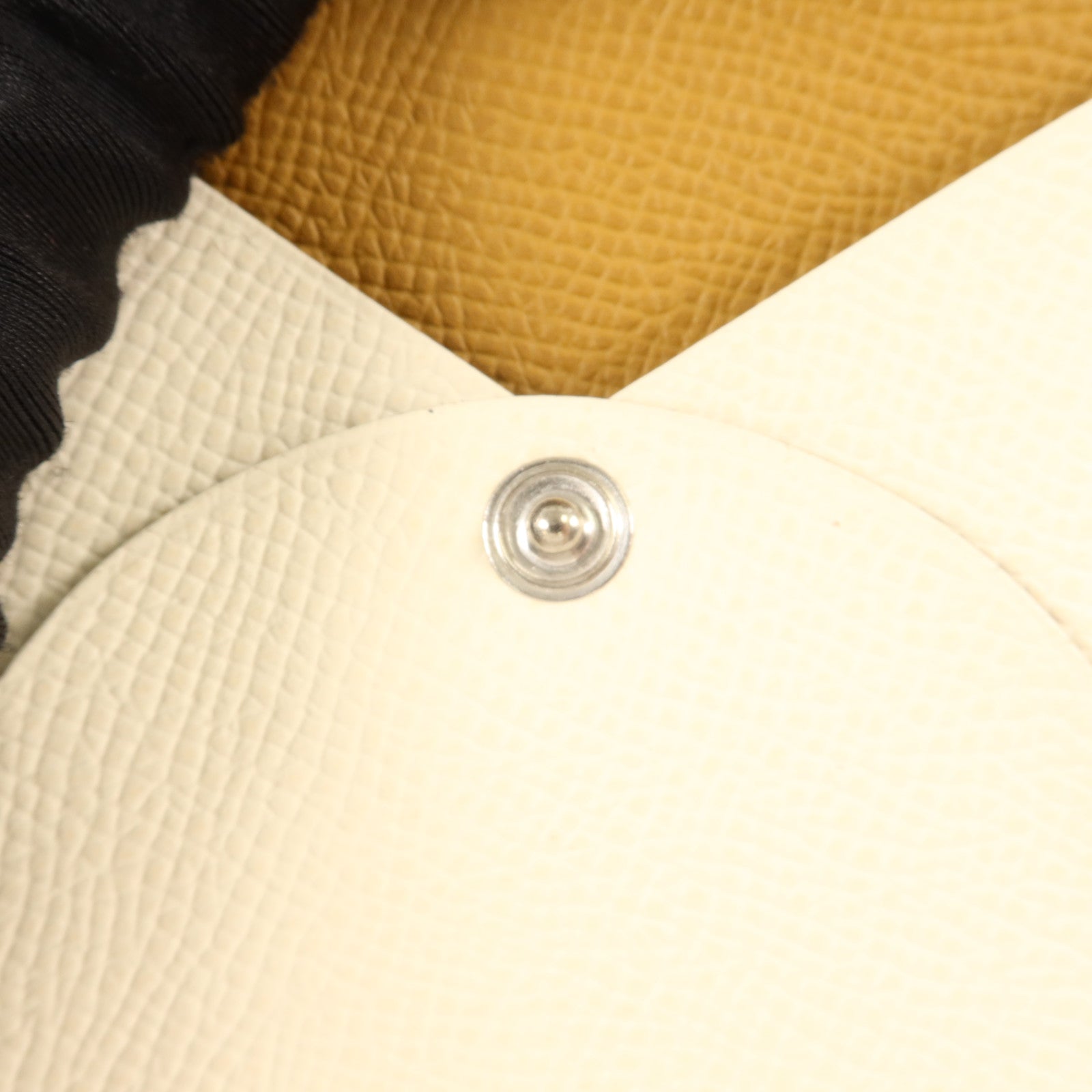 HERMES Epsom皮革Bastia Change Purse零錢包Nata/Biscuit