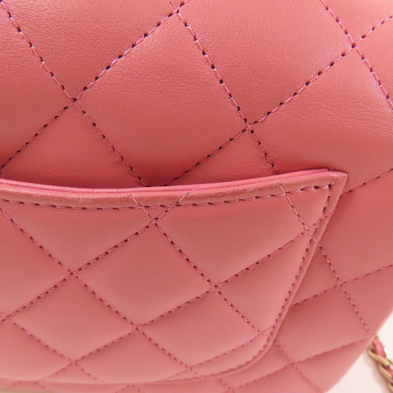 CHANEL 羊皮皮革Mini 20 With Handle銀扣手挽肩背兩用袋
