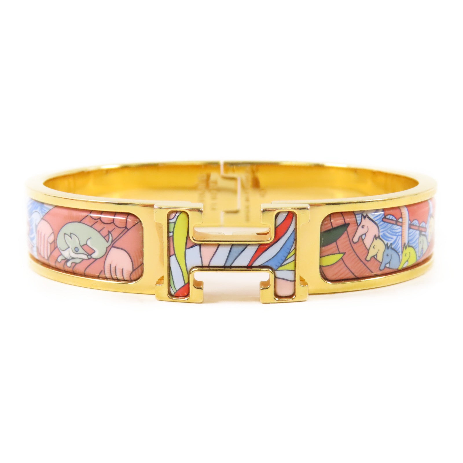 HERMES 金屬Clic H金扣手鐲