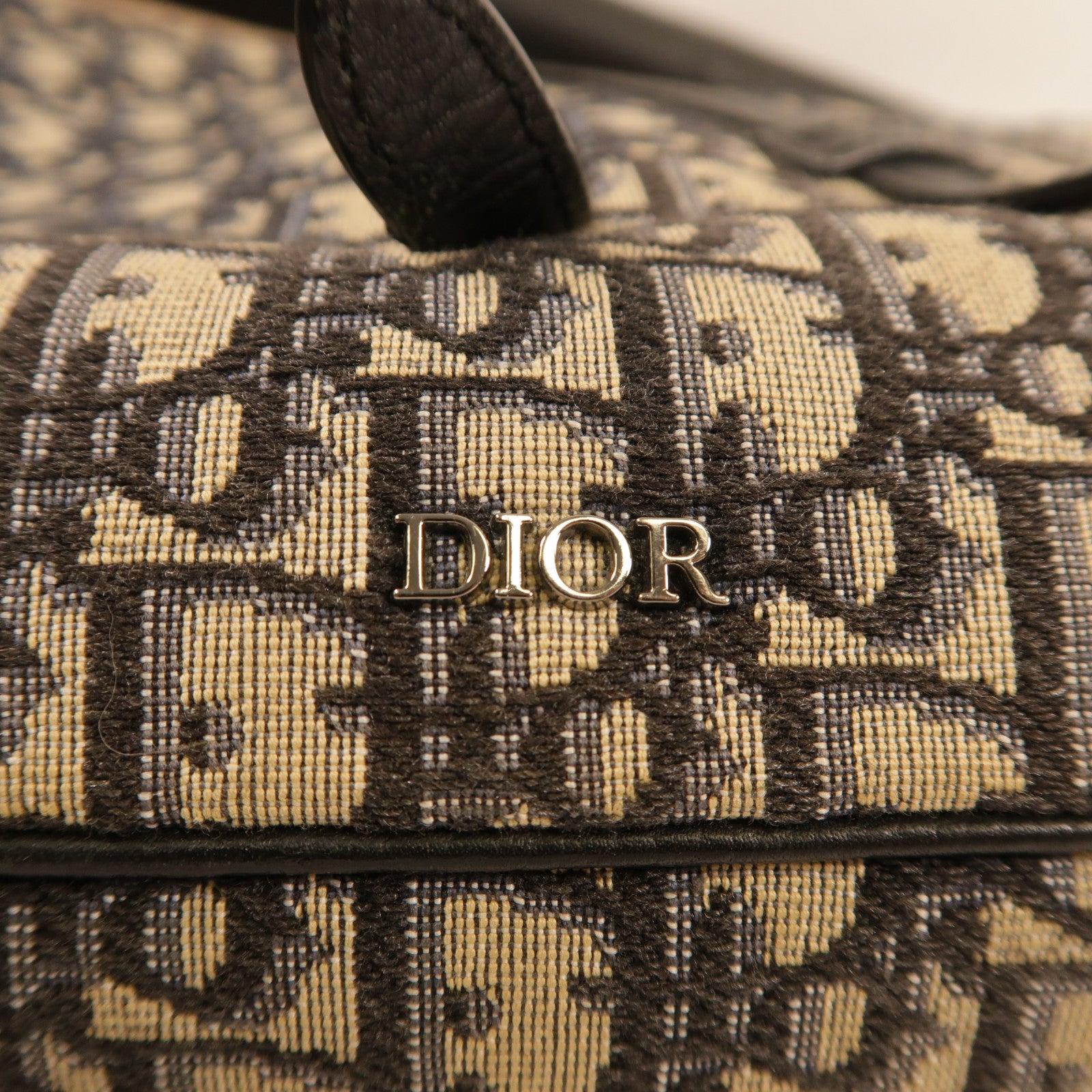 Dior 牛皮皮革/帆布Saddle Bag Large肩背袋