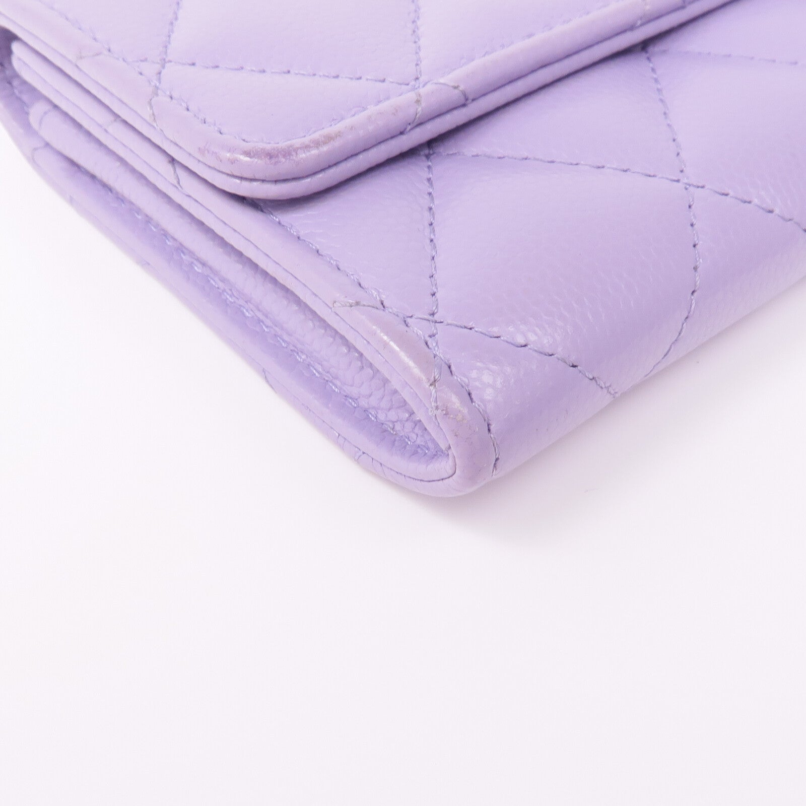 CHANEL 牛皮皮革Wallet金扣錢包