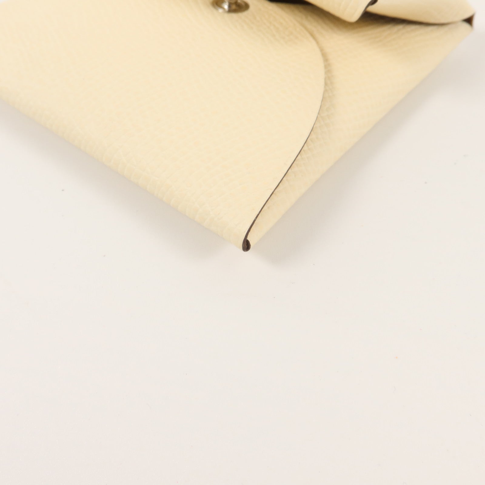 HERMES Epsom皮革Bastia Change Purse零錢包Nata/Biscuit