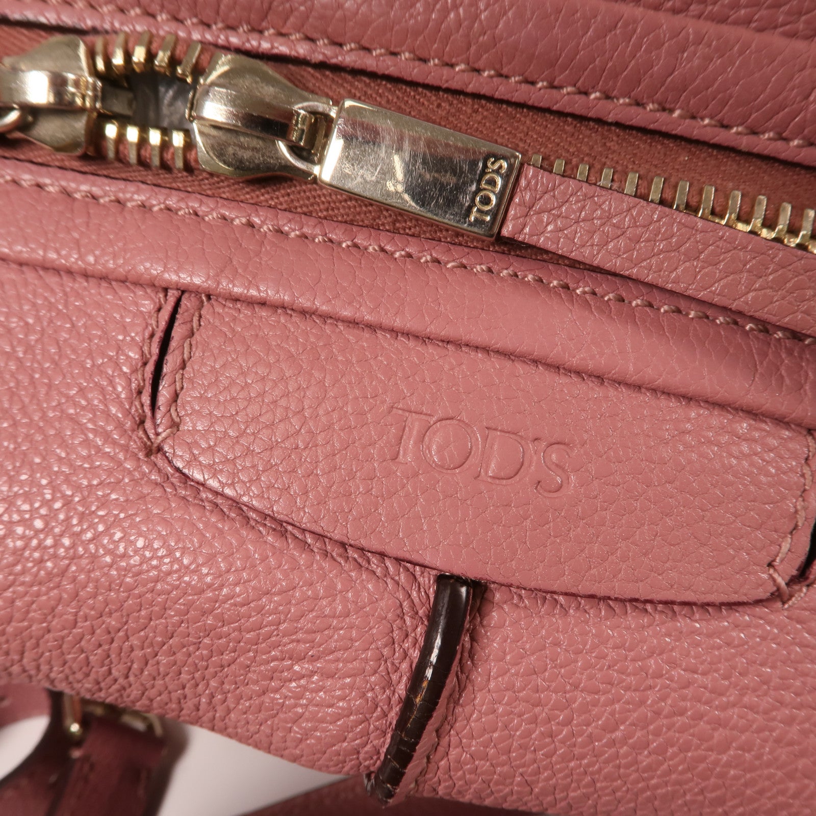TOD'S 牛皮皮革Shoulder Bag金扣手挽肩背兩用袋