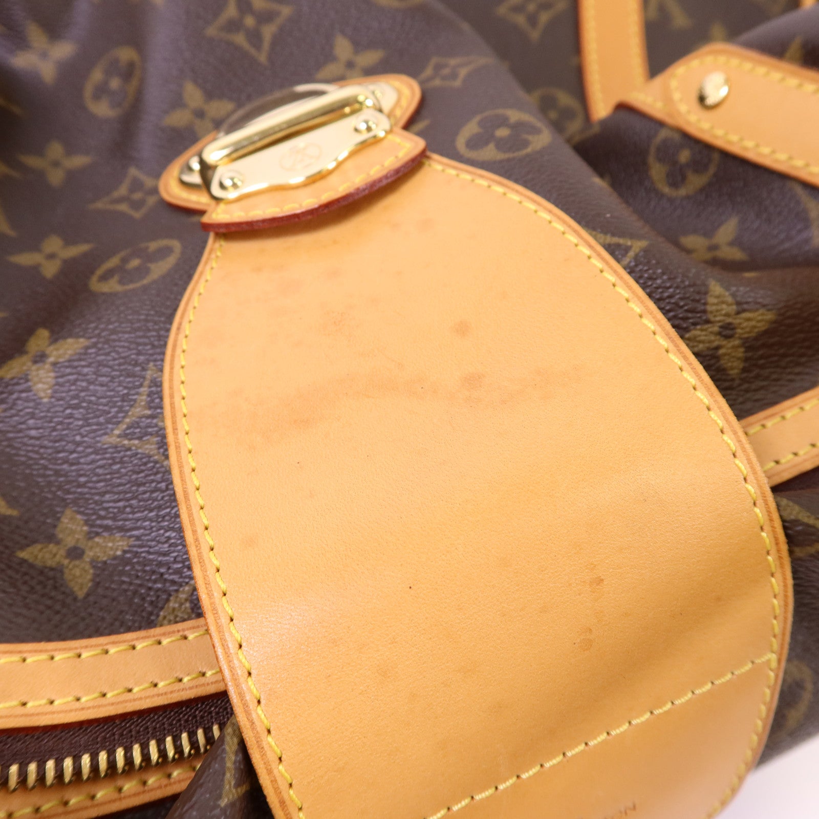 LOUIS VUITTON Monogram Stresa PM金扣肩背袋棕色