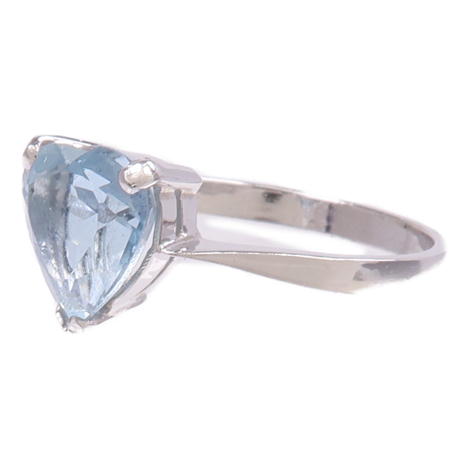 JEWELRY 【激減優惠】18K白金Aquamarine Ring藍晶戒指US#6