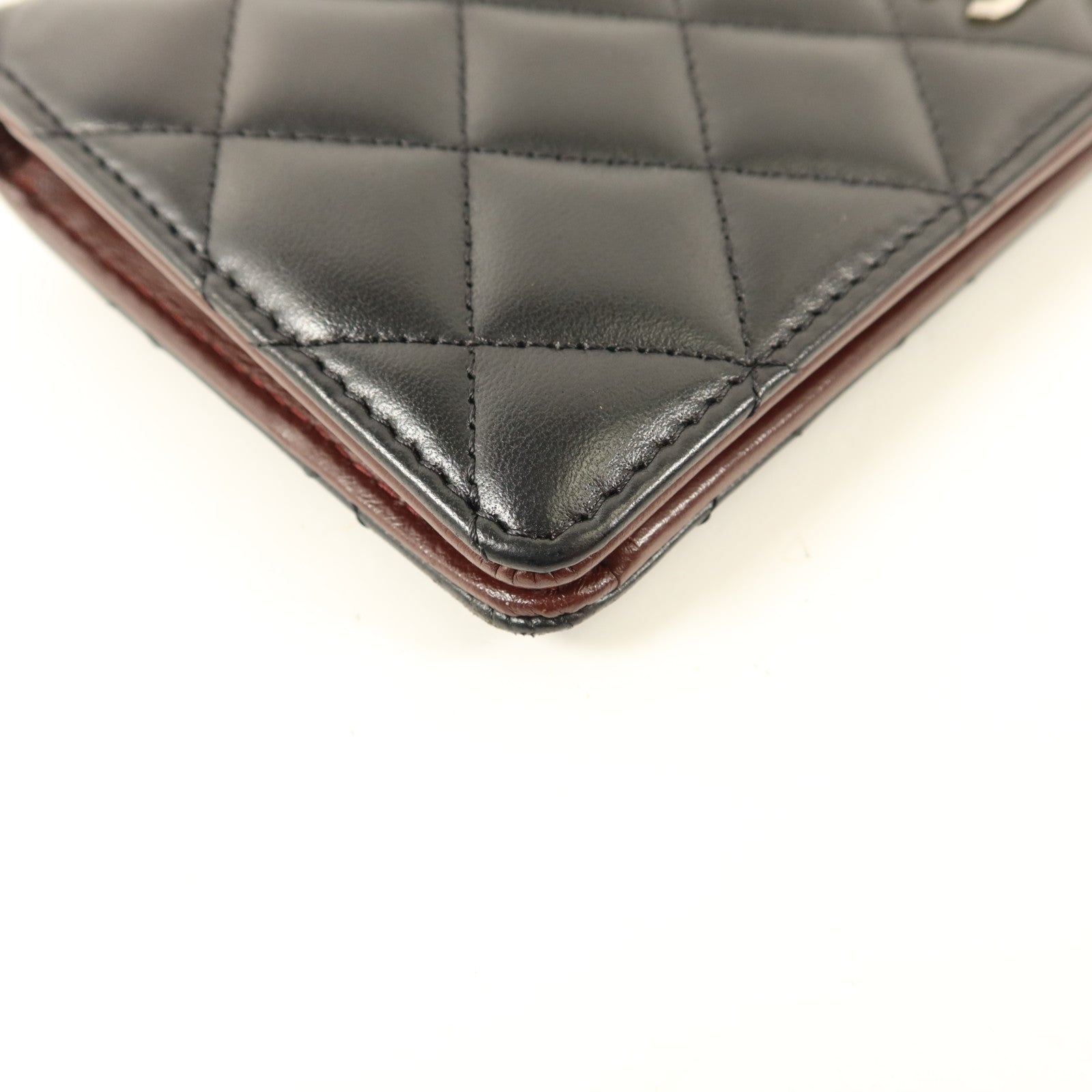 CHANEL 羊皮皮革Long Bifold Wallet銀扣長錢包