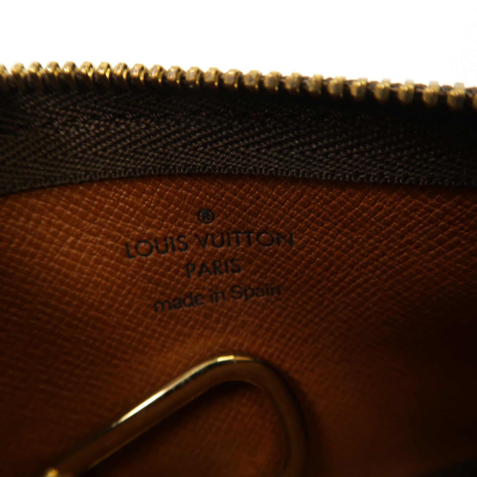 LOUIS VUITTON Monogram Key Pouch金扣鑰匙零錢包啡色