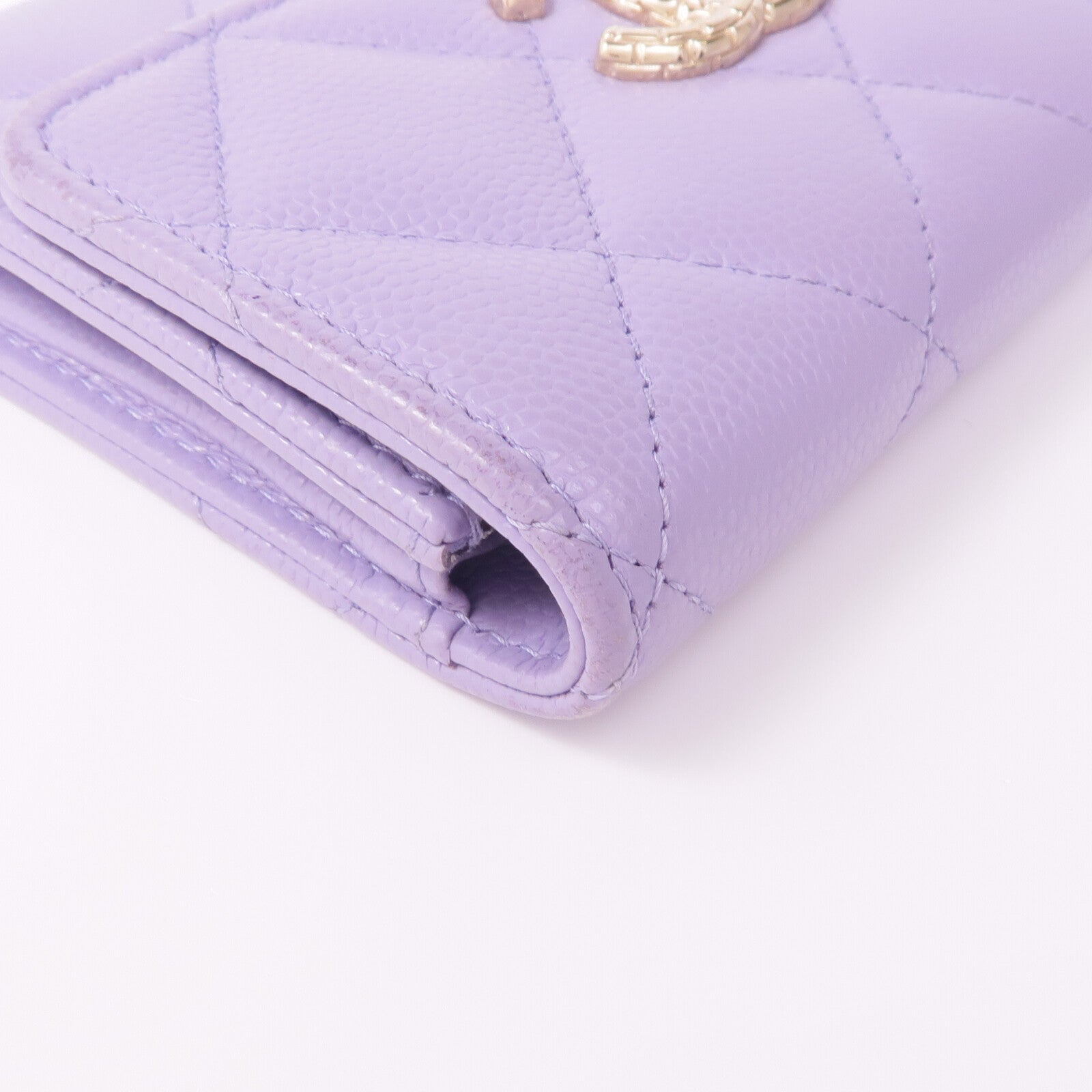 CHANEL 牛皮皮革Wallet金扣錢包