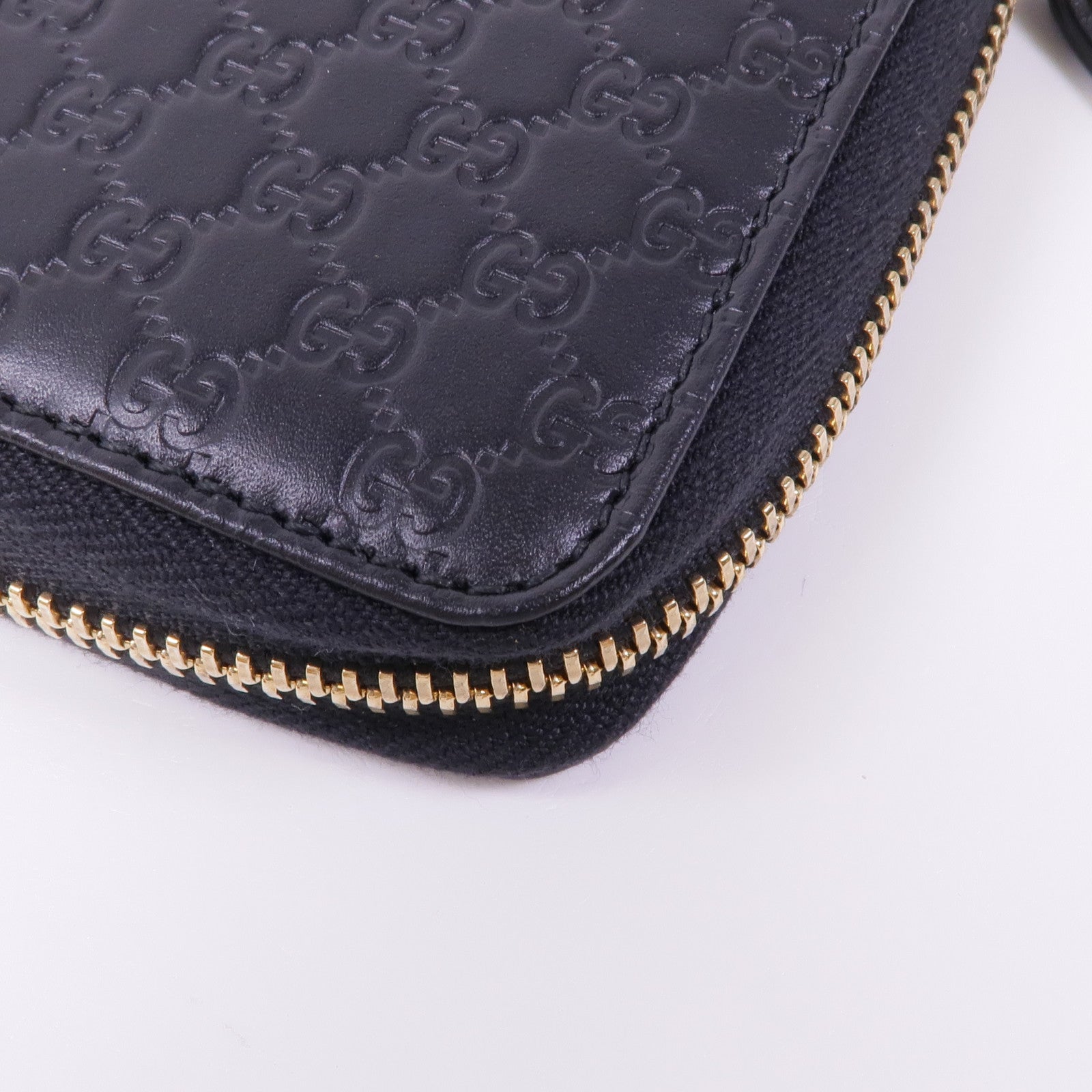 GUCCI 皮革Zipped Wallet金扣長錢包